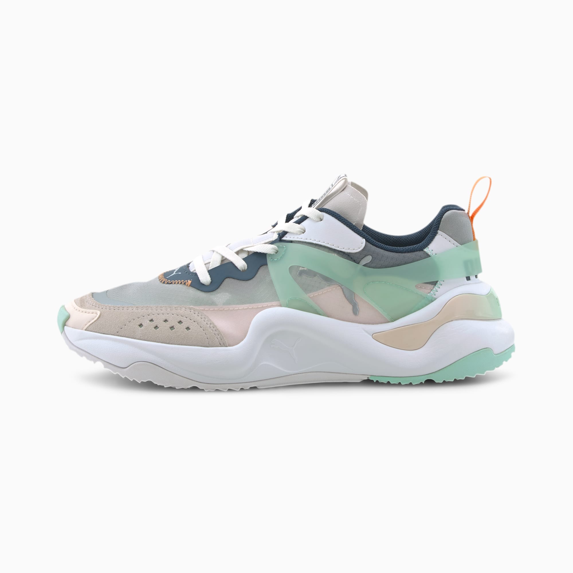 Rise Women's Trainers | White-Mist Green-Cantaloupe | PUMA Rise | PUMA