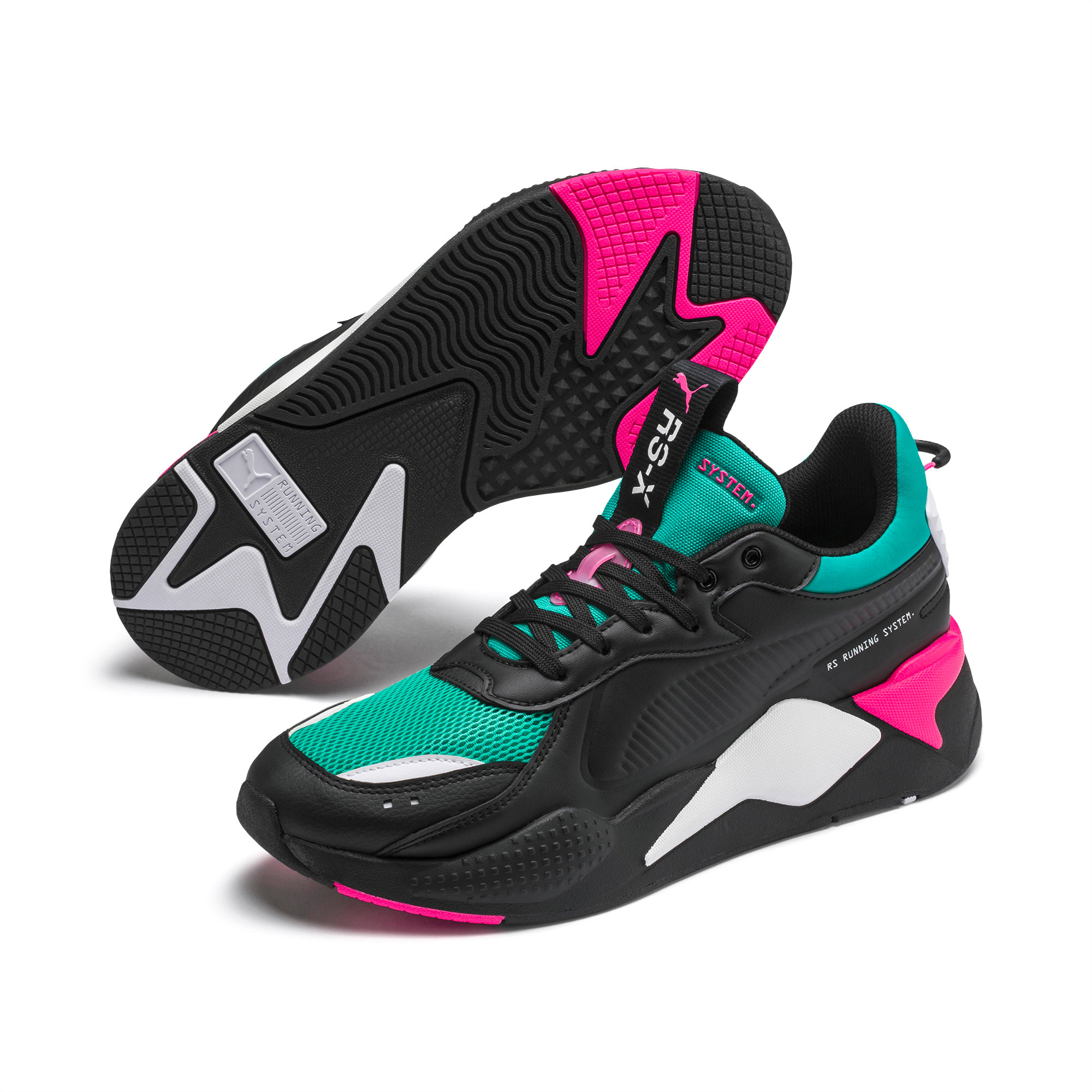 puma rsx black and green