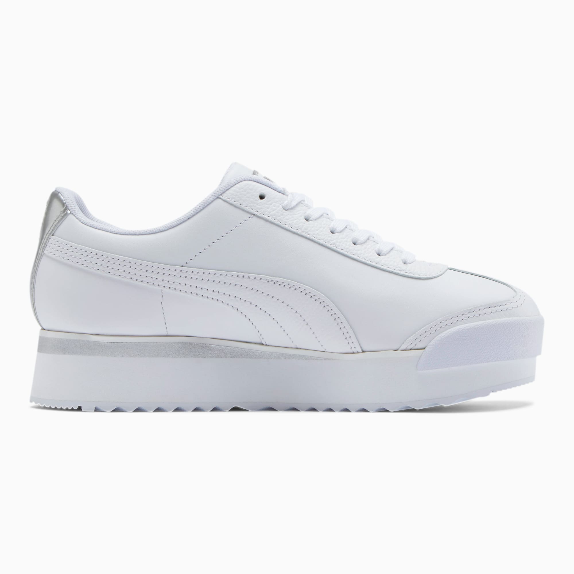 puma leather white sneakers