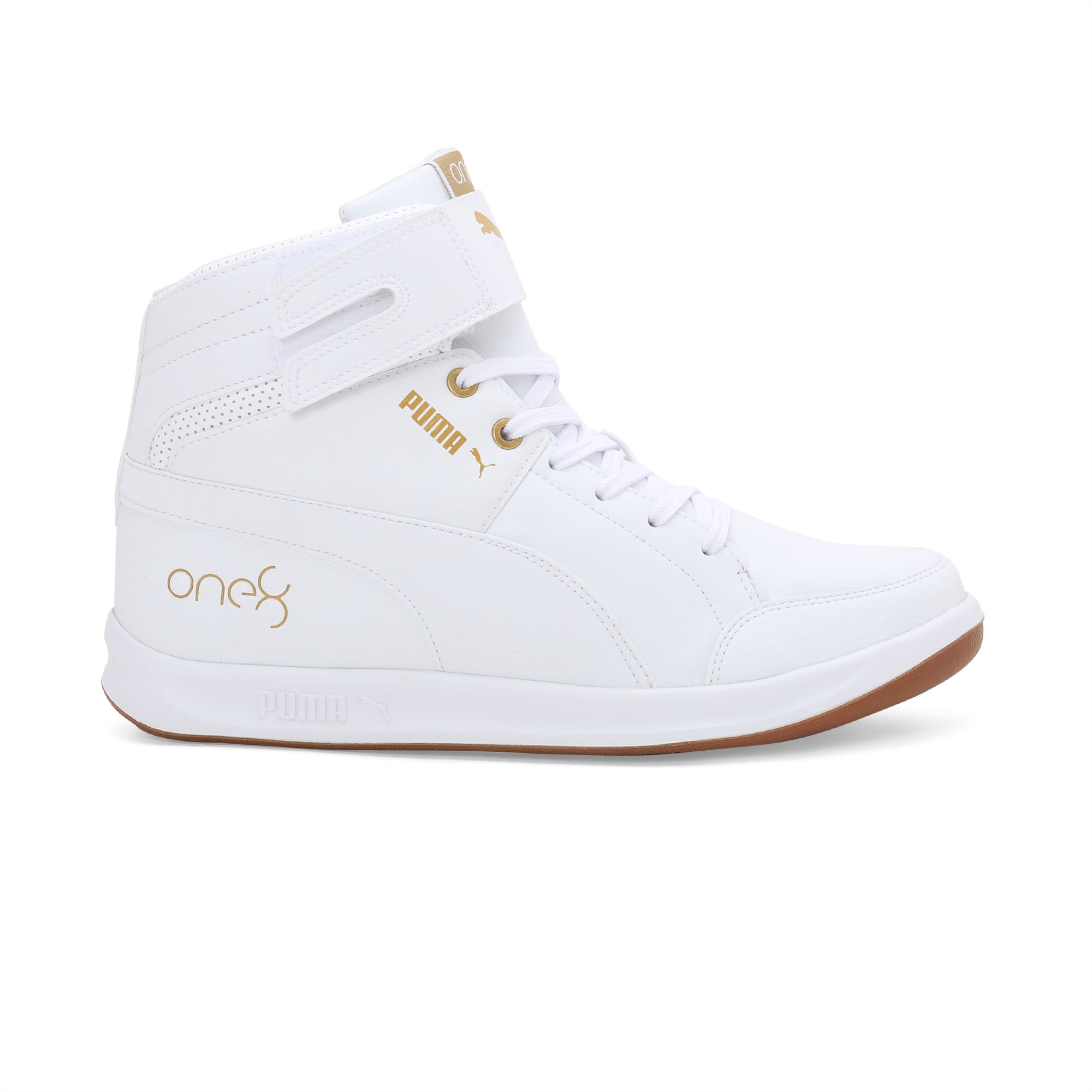 puma high top white sneakers