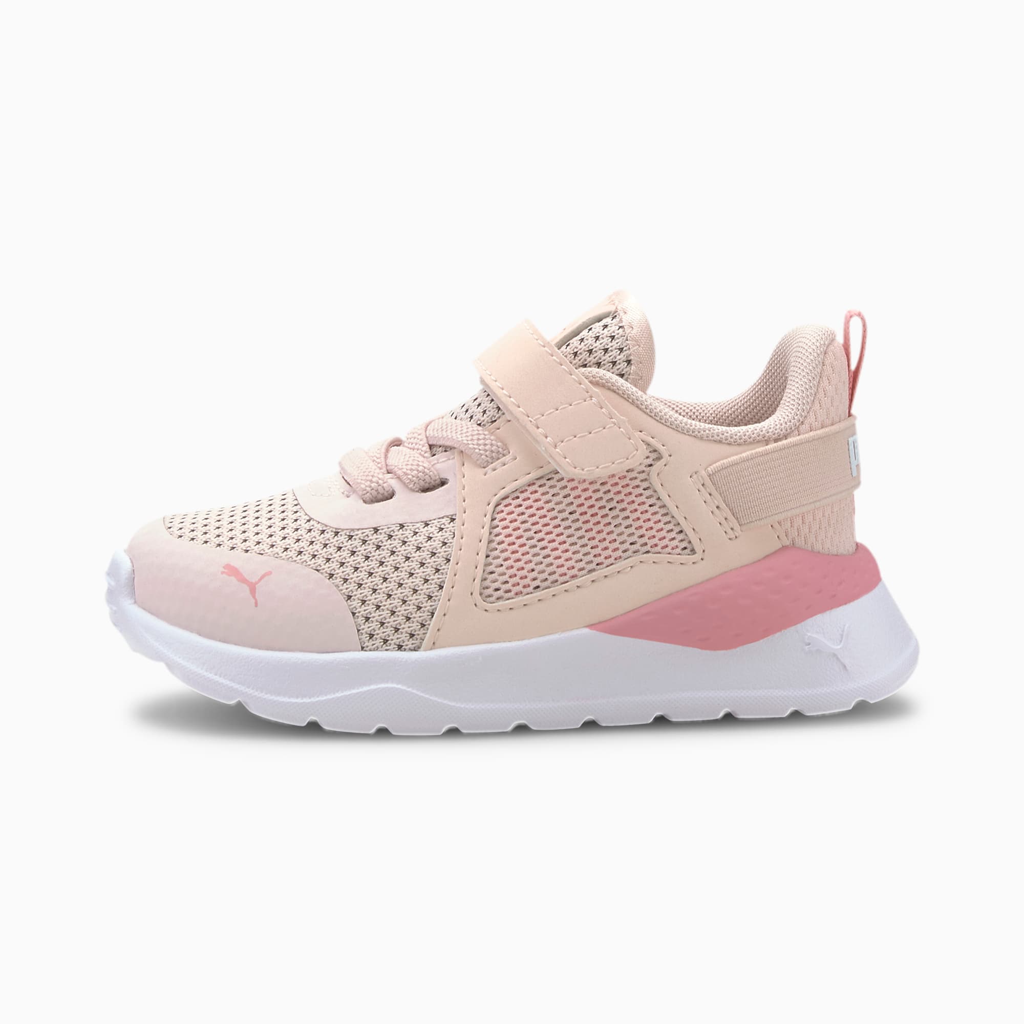 Anzarun Knit Babies' Trainers, Rosewater-Peony-Puma White, large-SEA