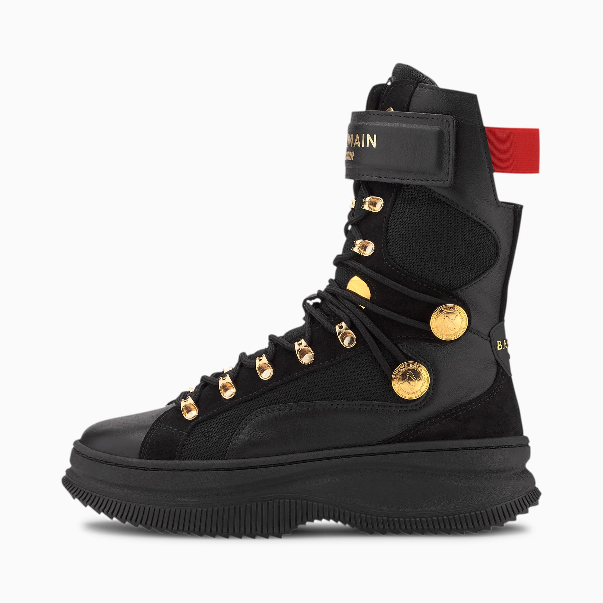 balmain black boots
