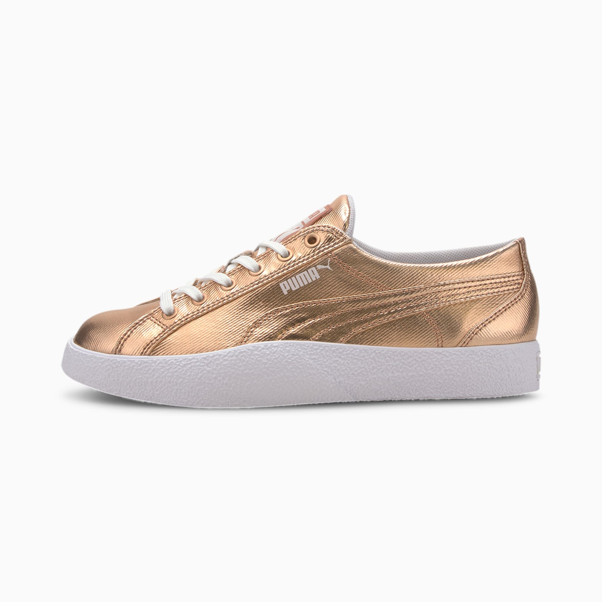 metallic gold puma sneakers
