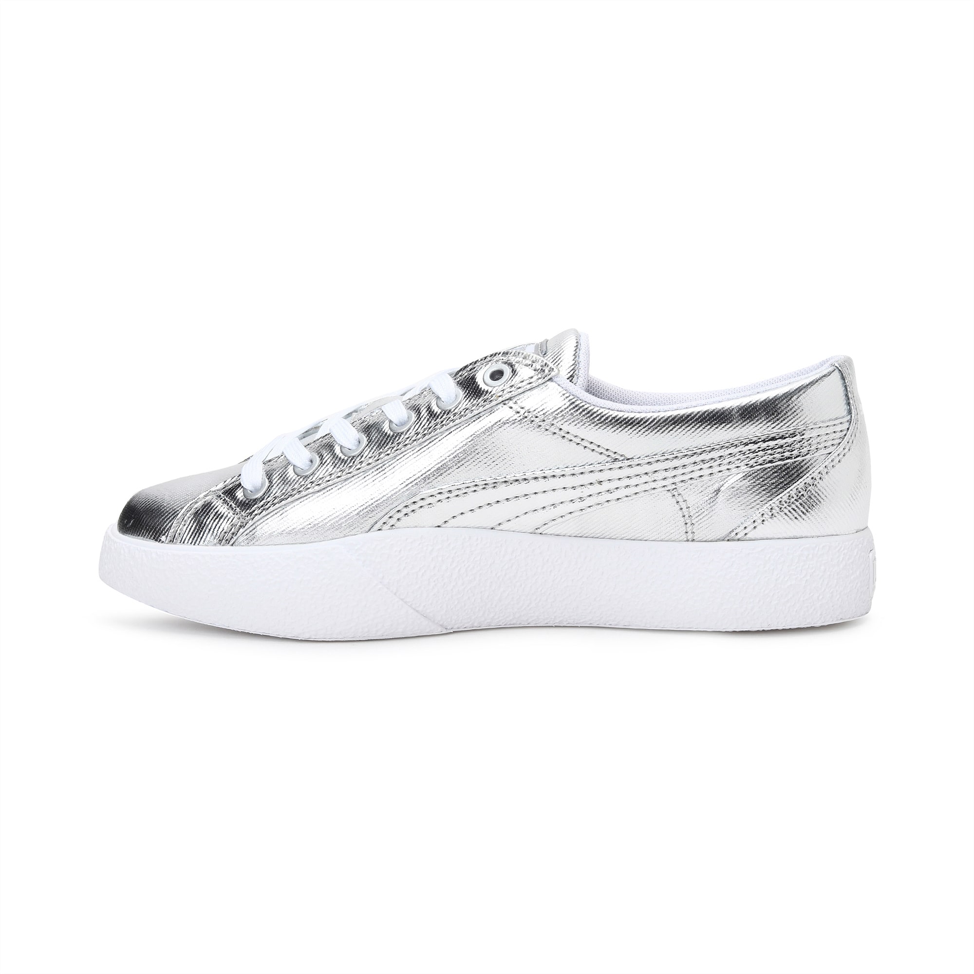 metallic tennis shoes