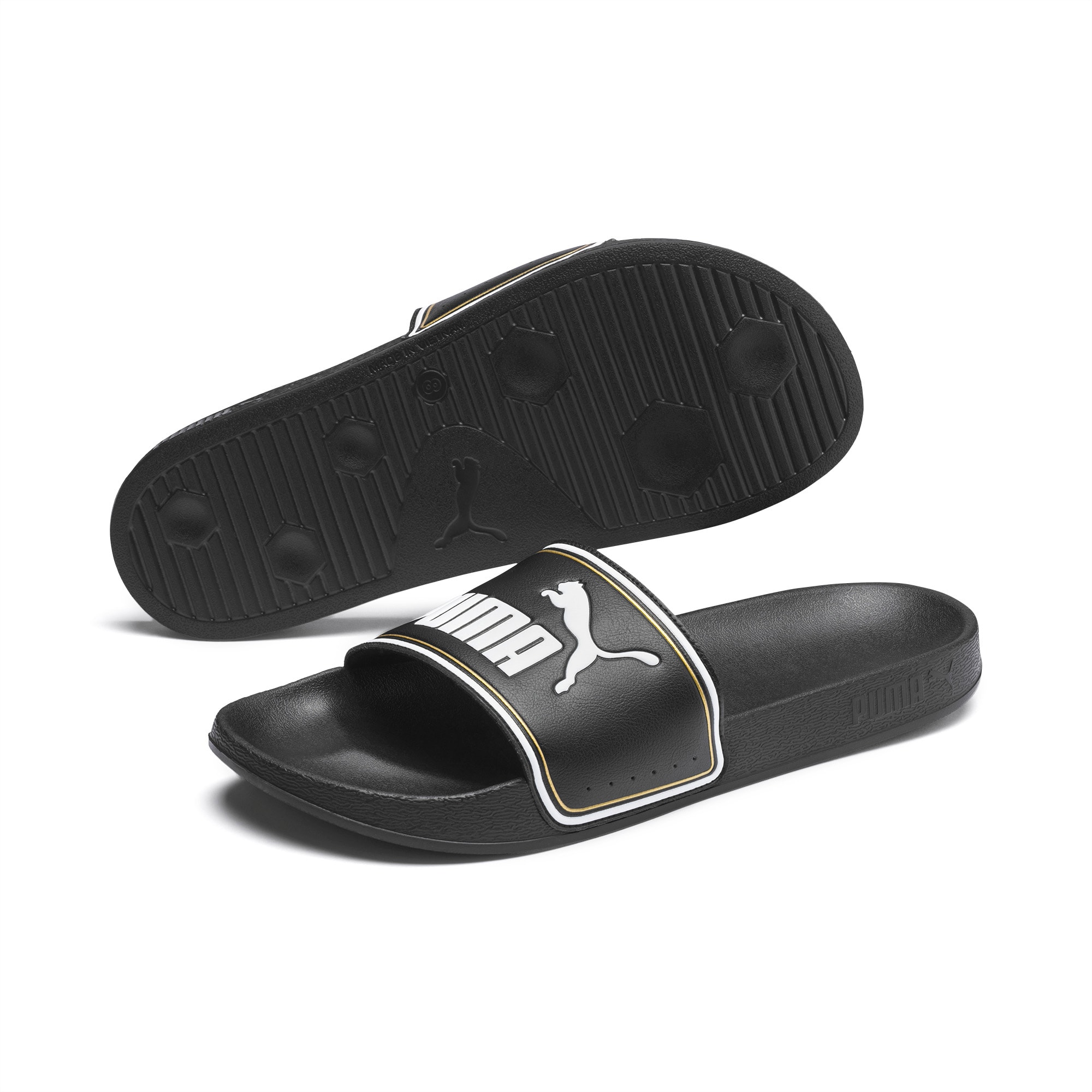 puma slides with strap