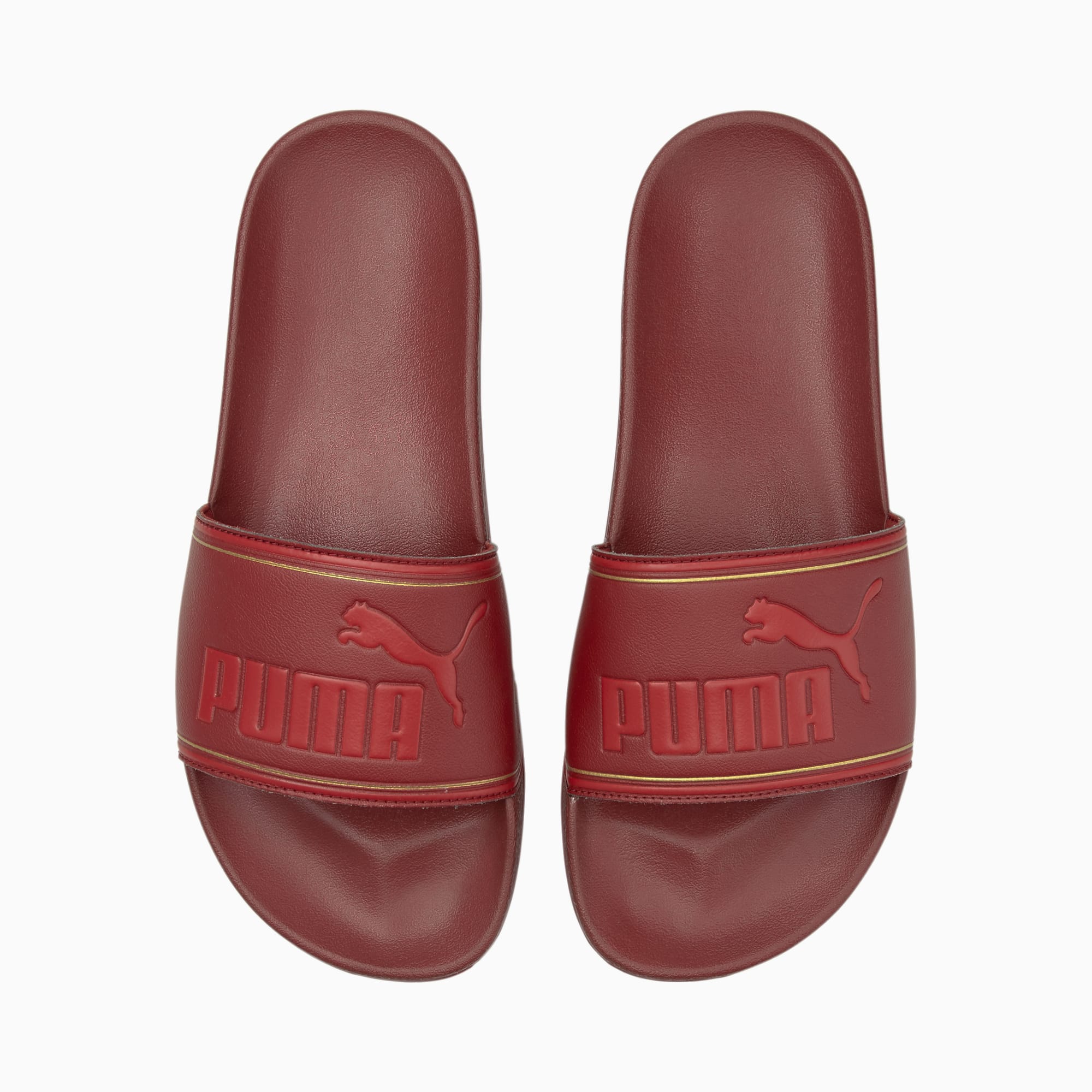 Puma suede discount slides red