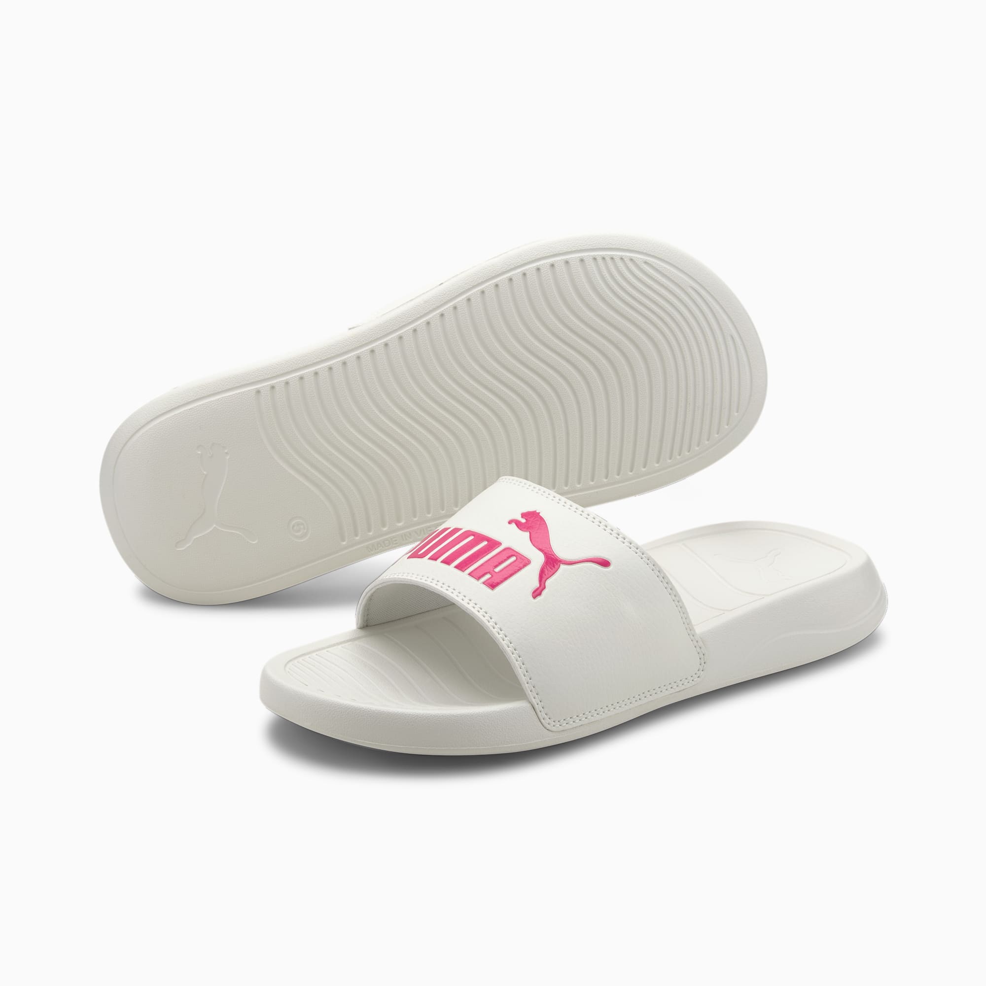 puma popcat swan slides