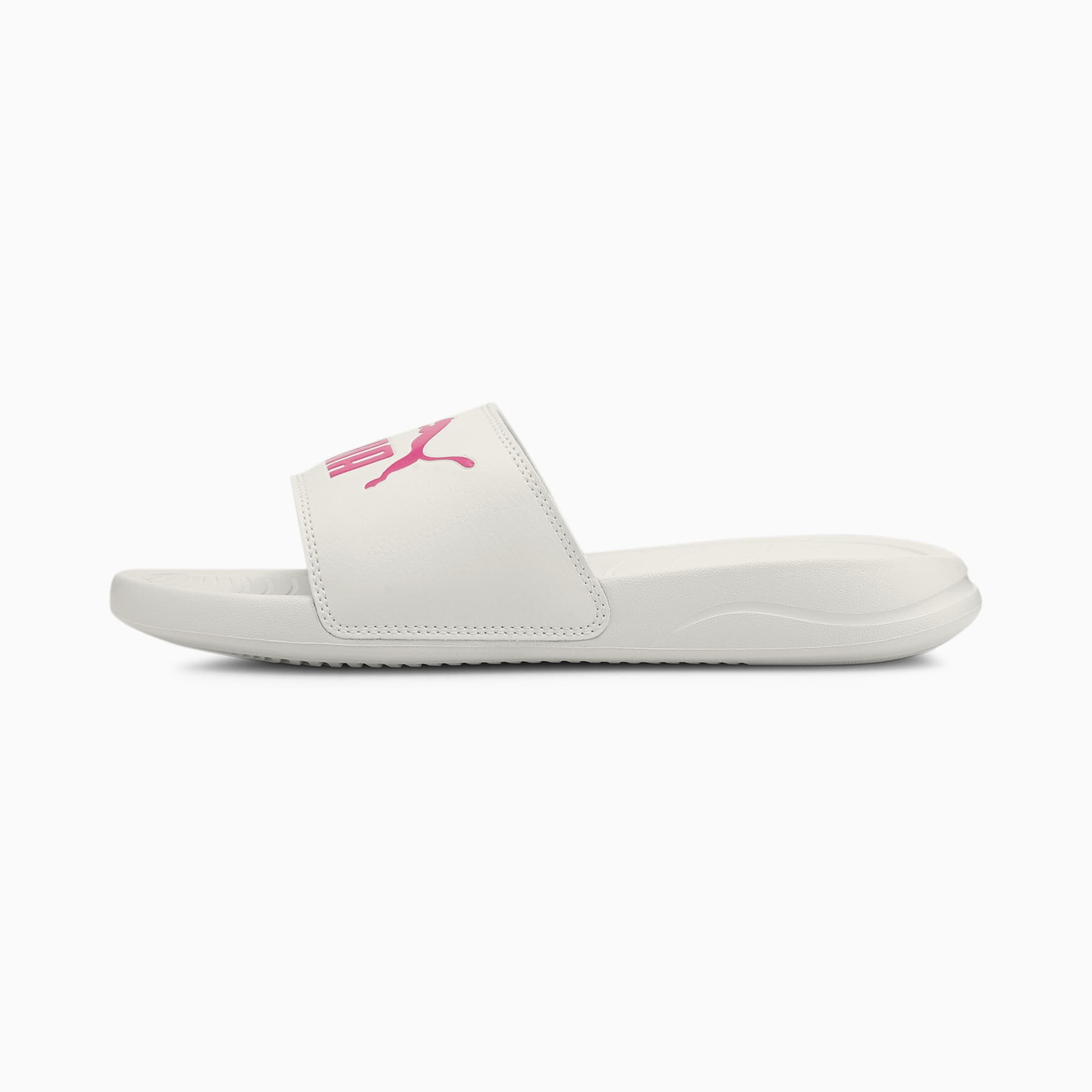 puma popcat slides white