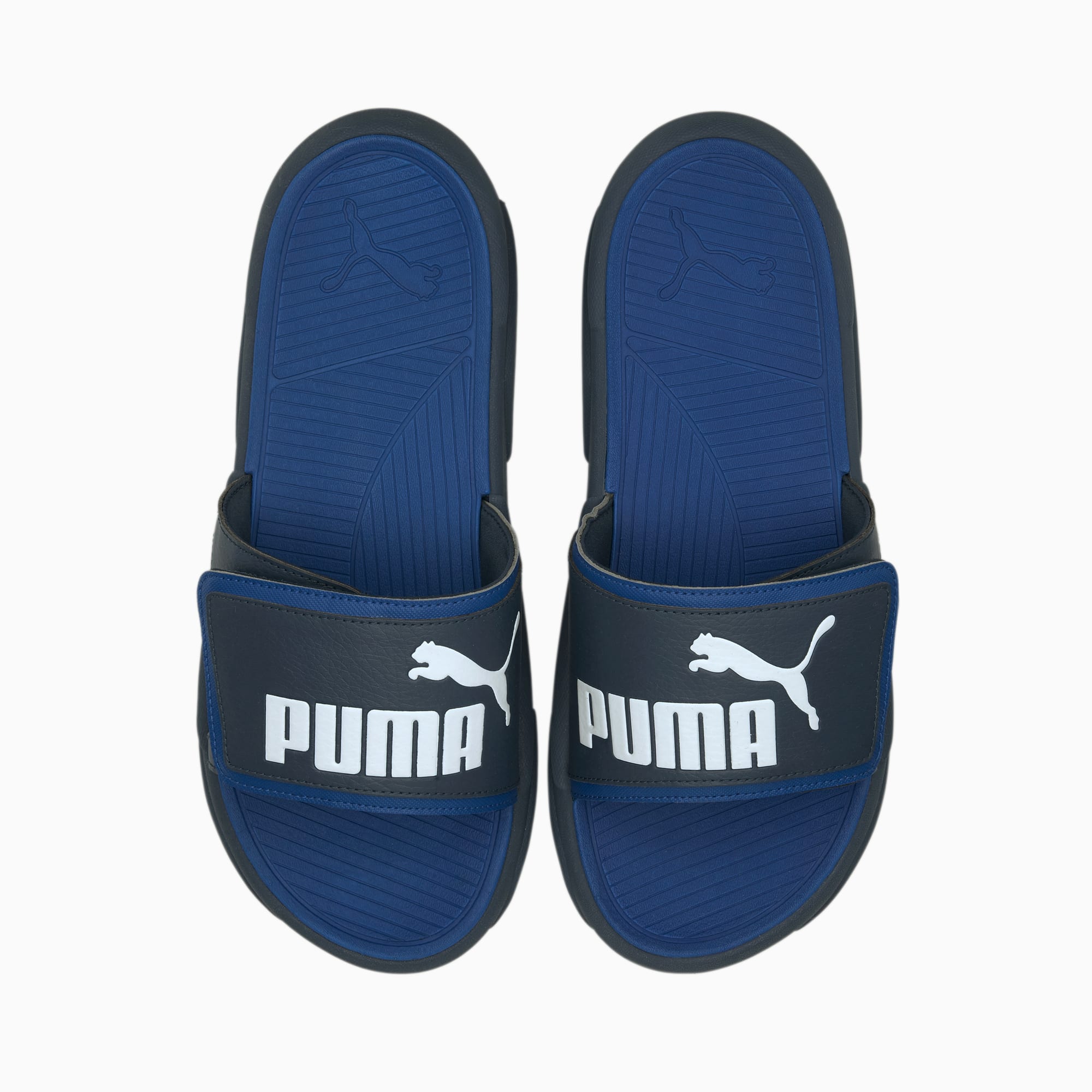 Blue puma slides best sale