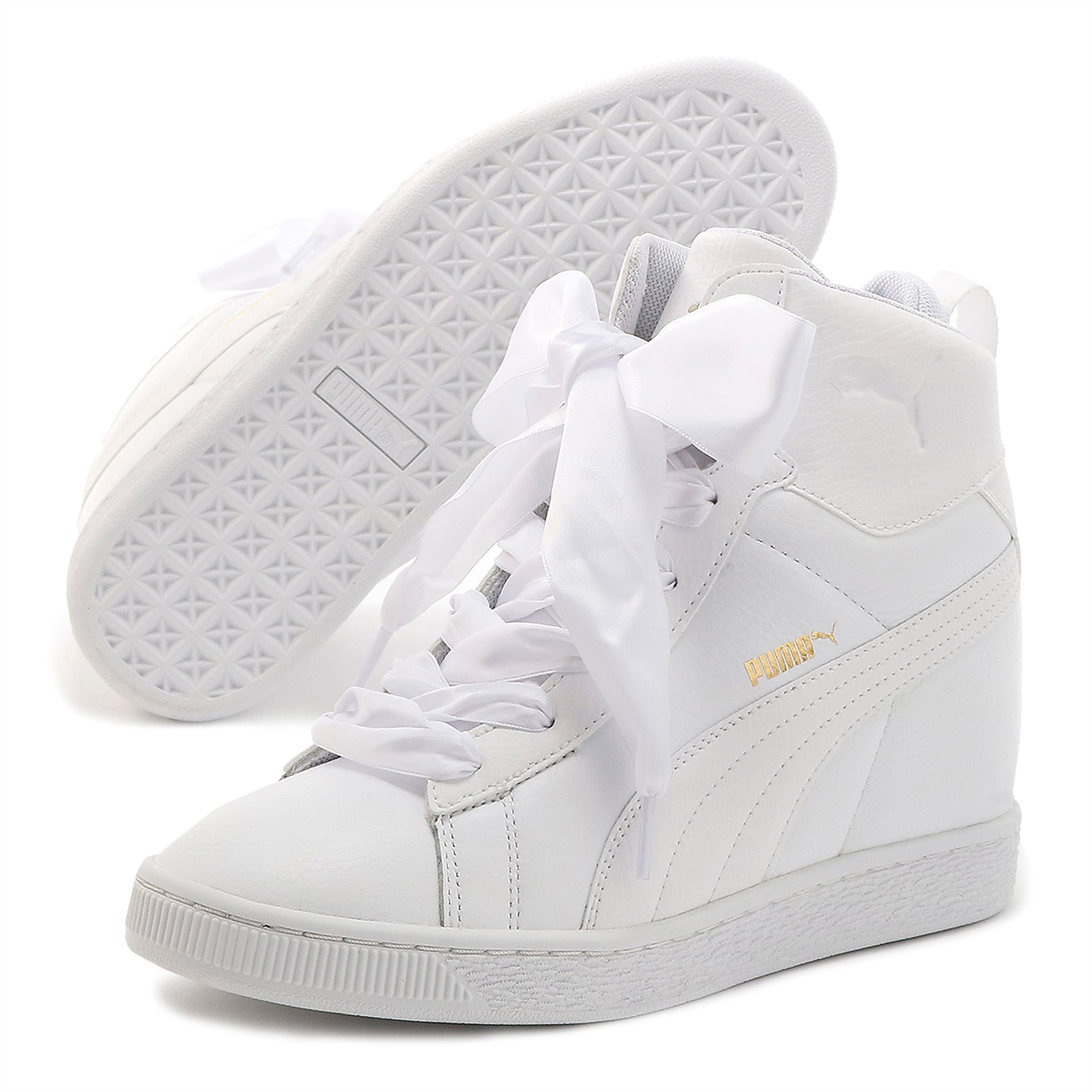Puma公式 プーマ バスケット ティップトゥー ウィメンズ スニーカー ヒール ウェッジソール シューズ