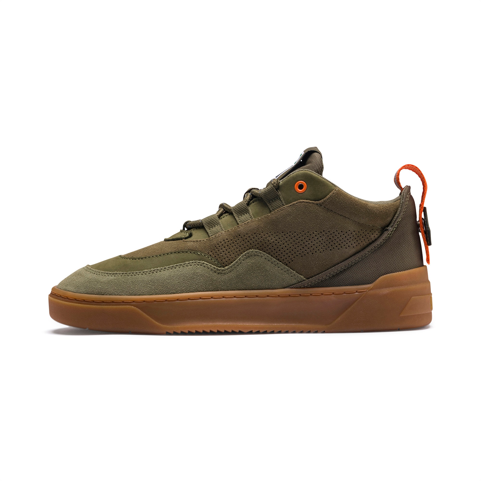 puma basket olive green