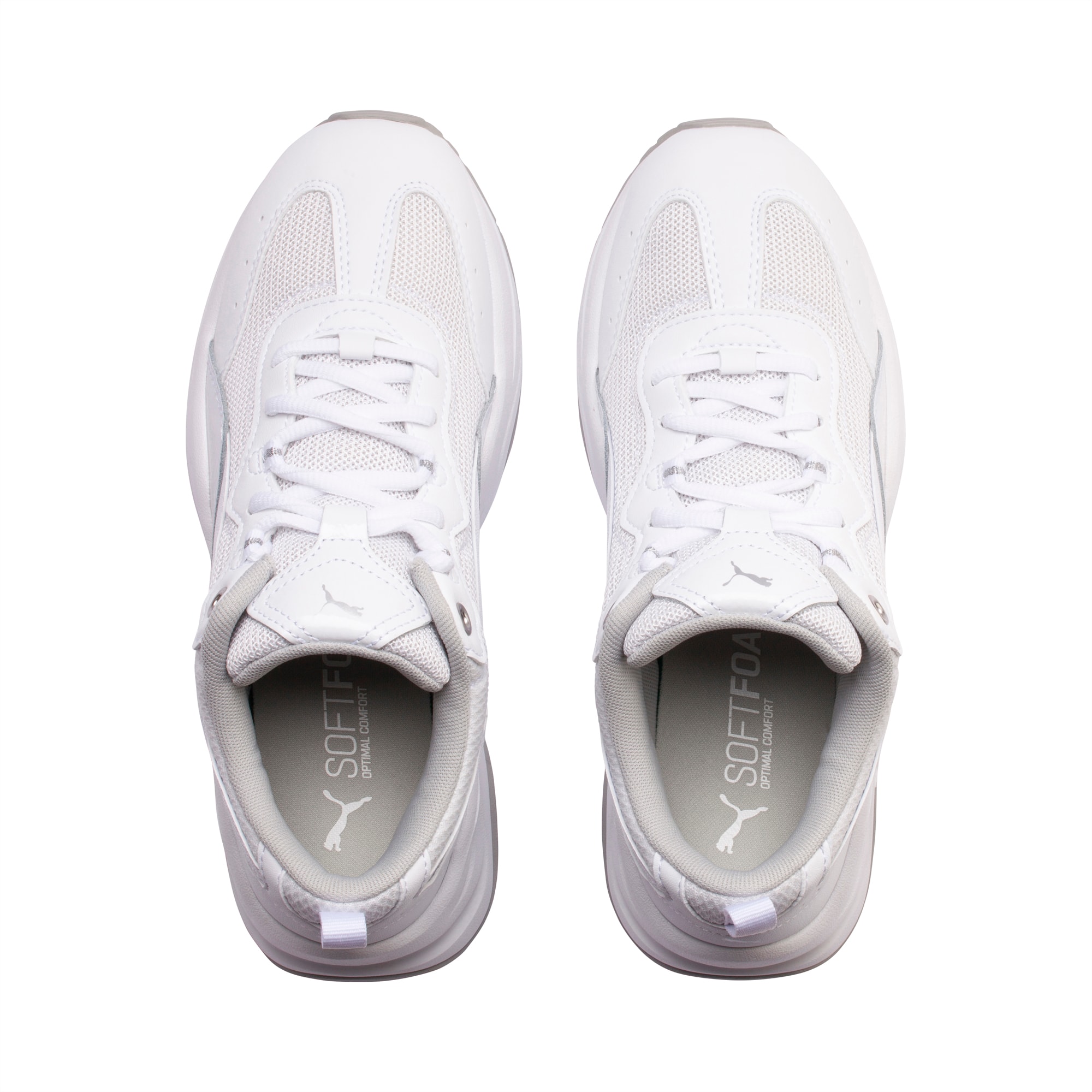 Cilia Patent Women s Trainers Puma White Puma Silver Gray Violet