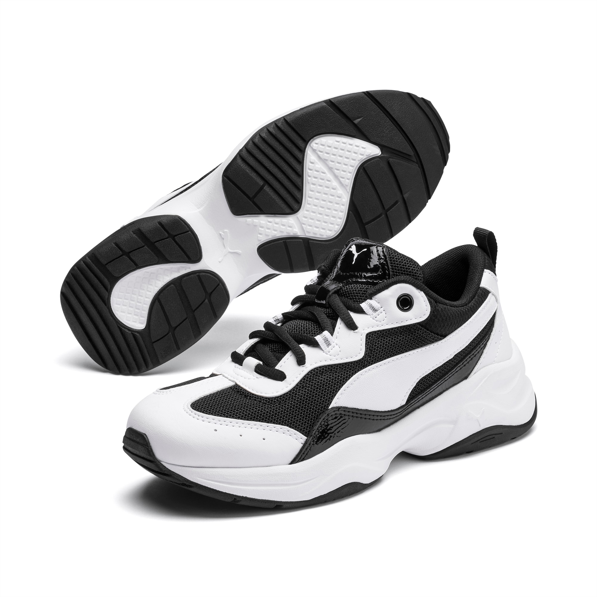 Puma white patent trainers discount