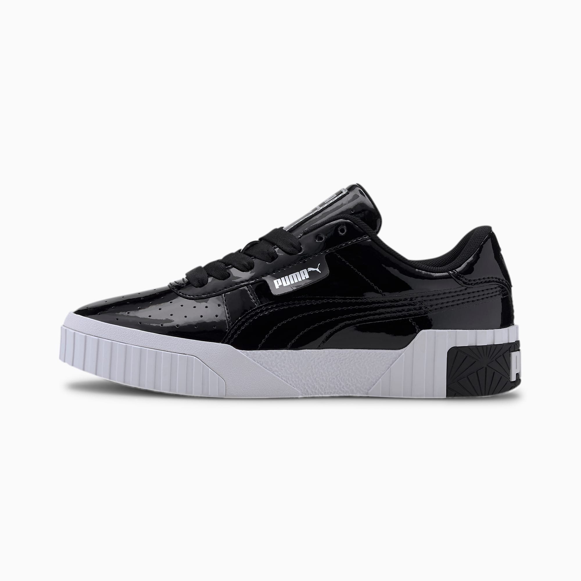 black patent puma trainers