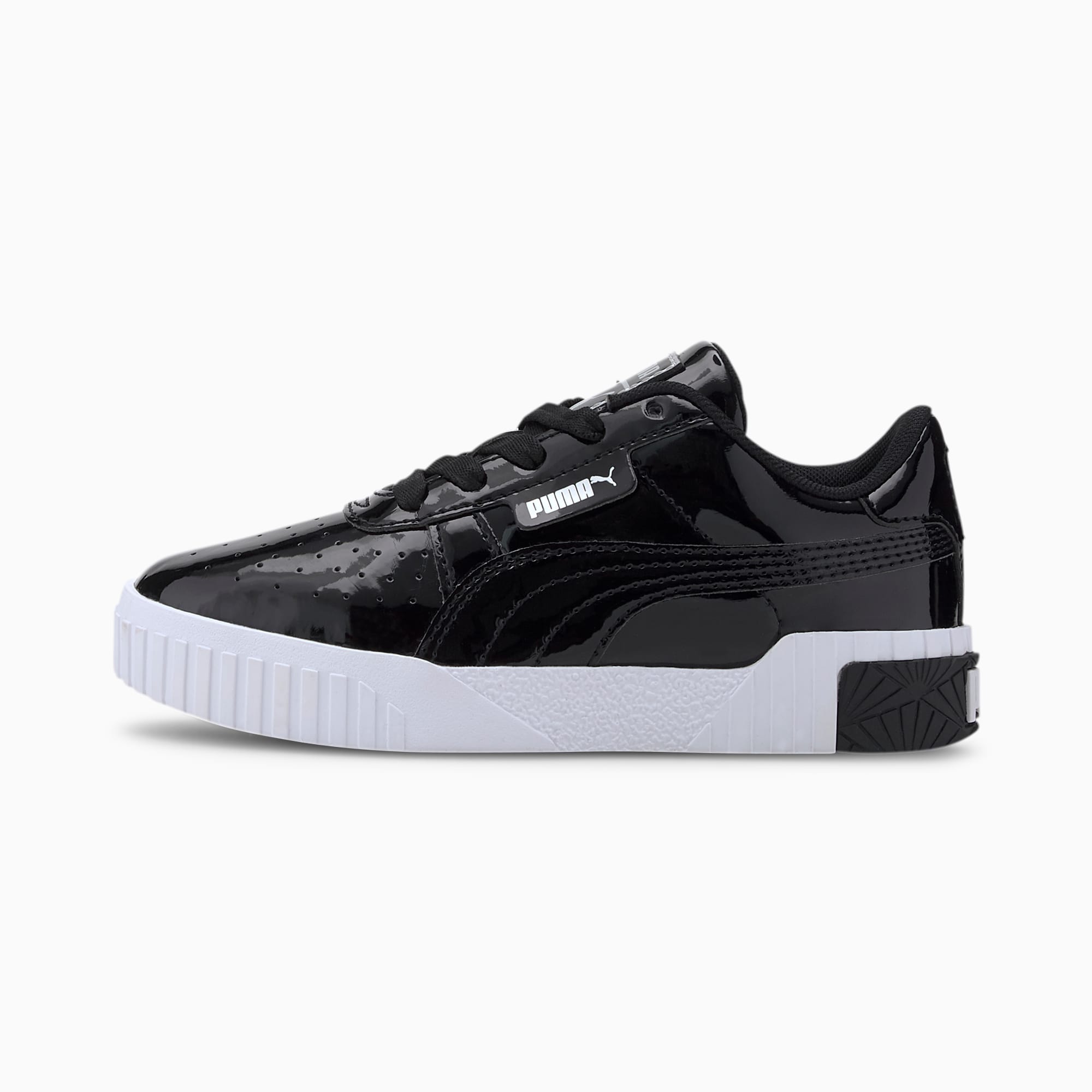 puma black patent sneakers