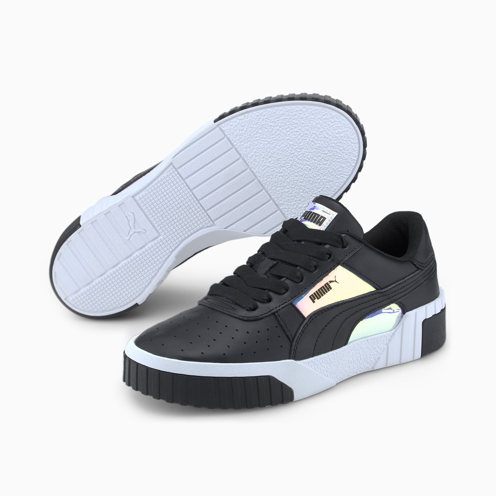 black puma cali trainers