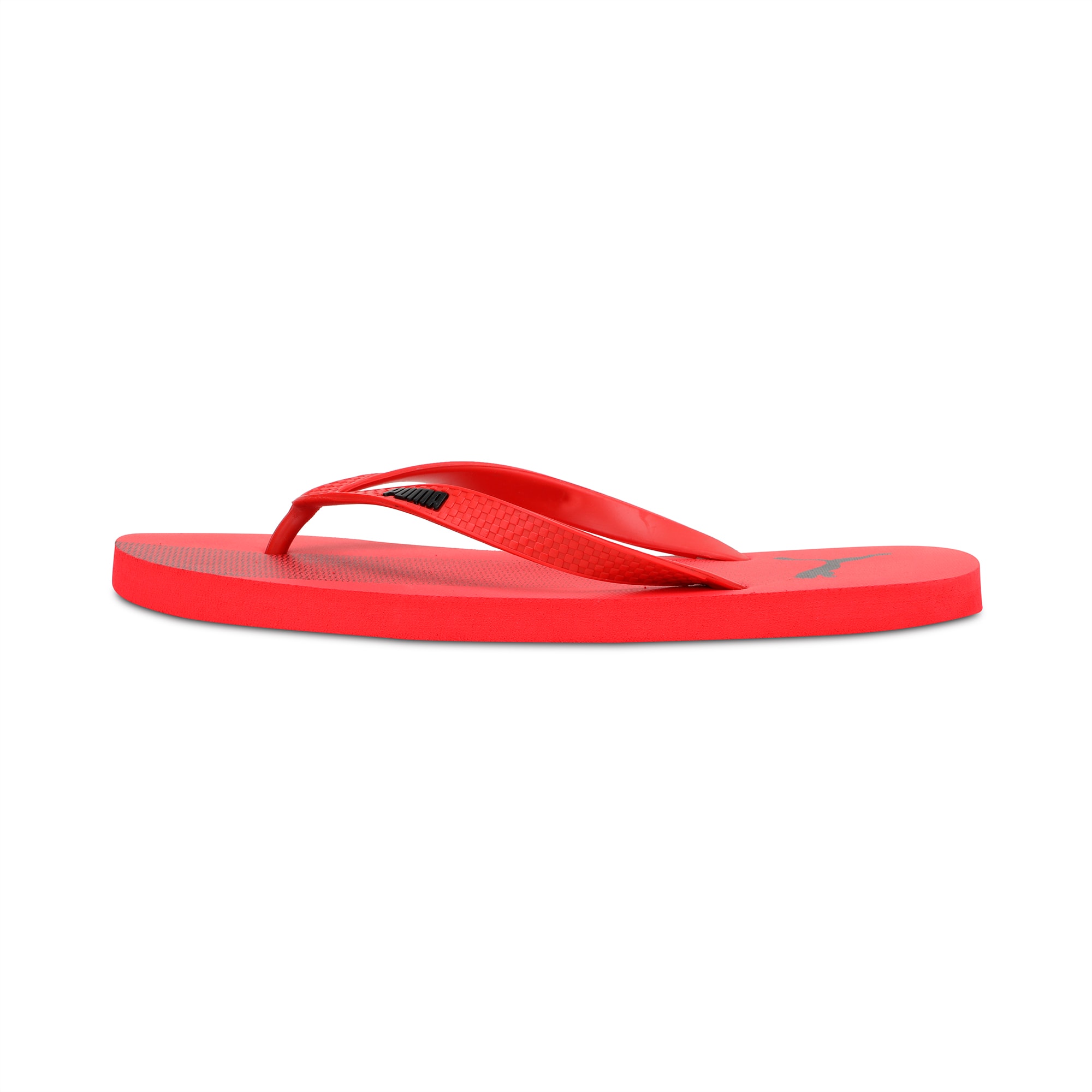 puma flip flops red
