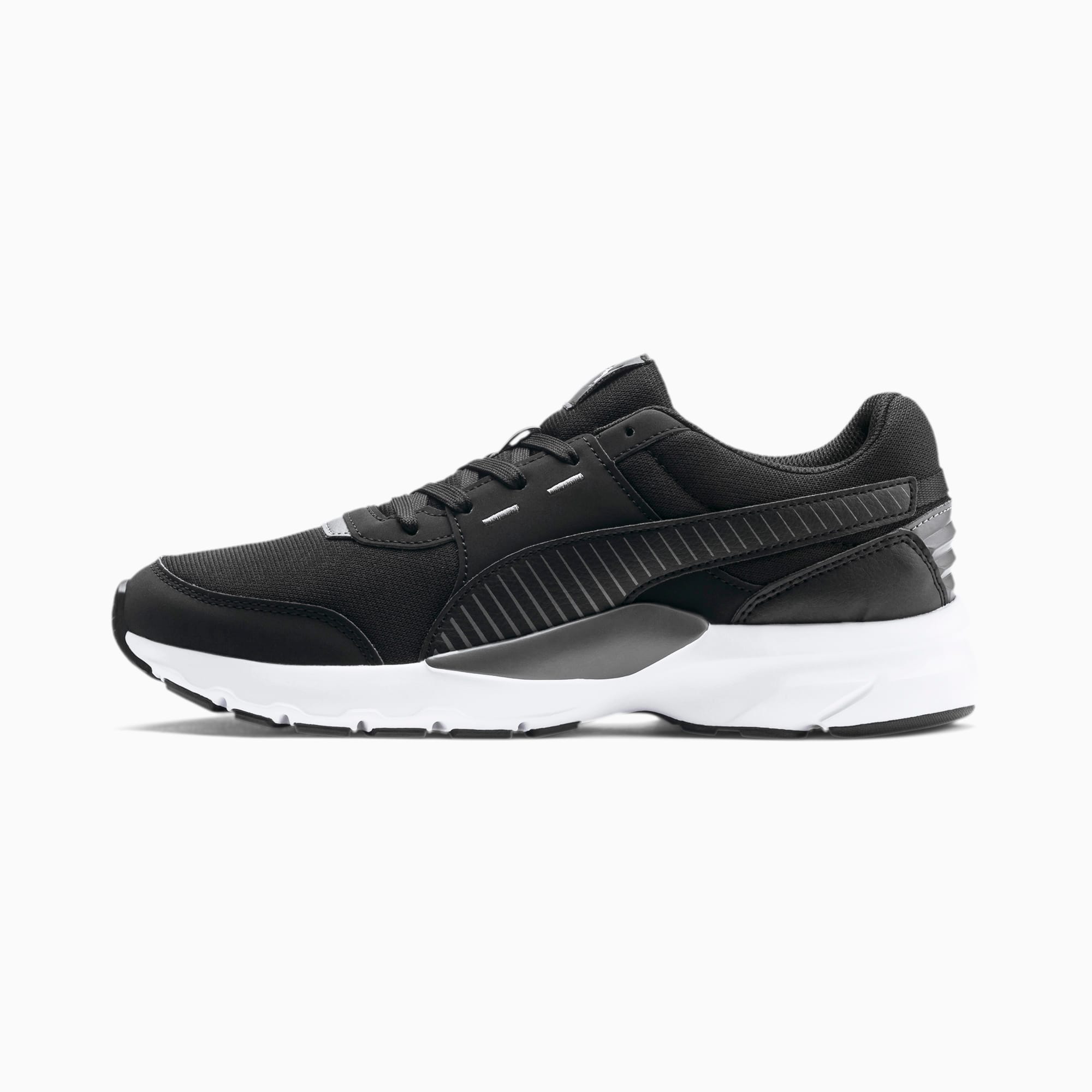 puma black and white trainers