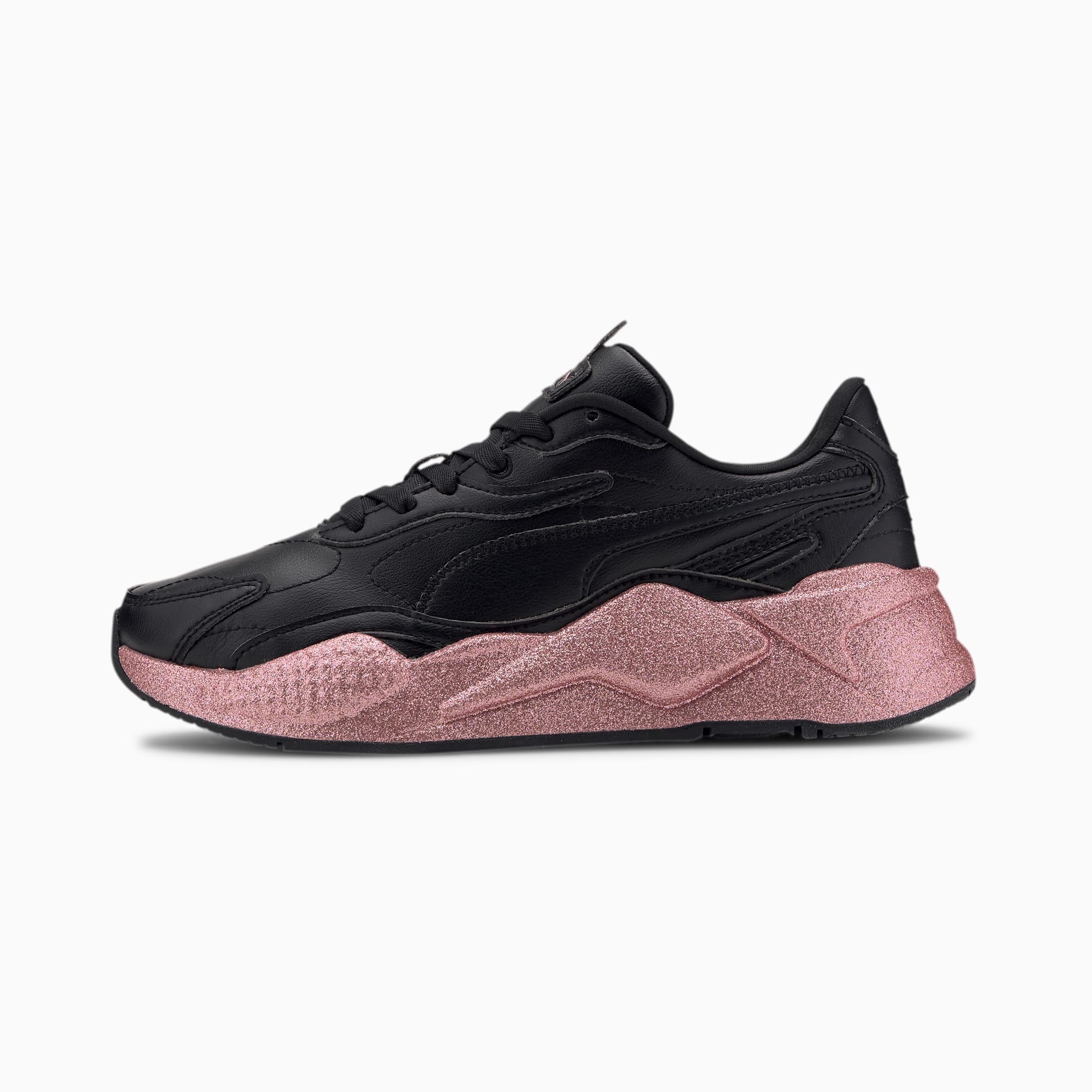 puma black and pink trainers