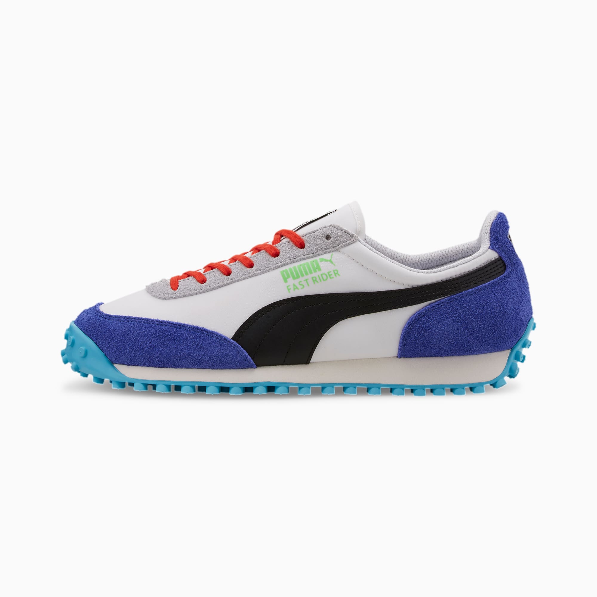 Fast Rider Ride On Trainers | Puma White-Dazzling Blue | PUMA PUMA Rider  Pack | PUMA