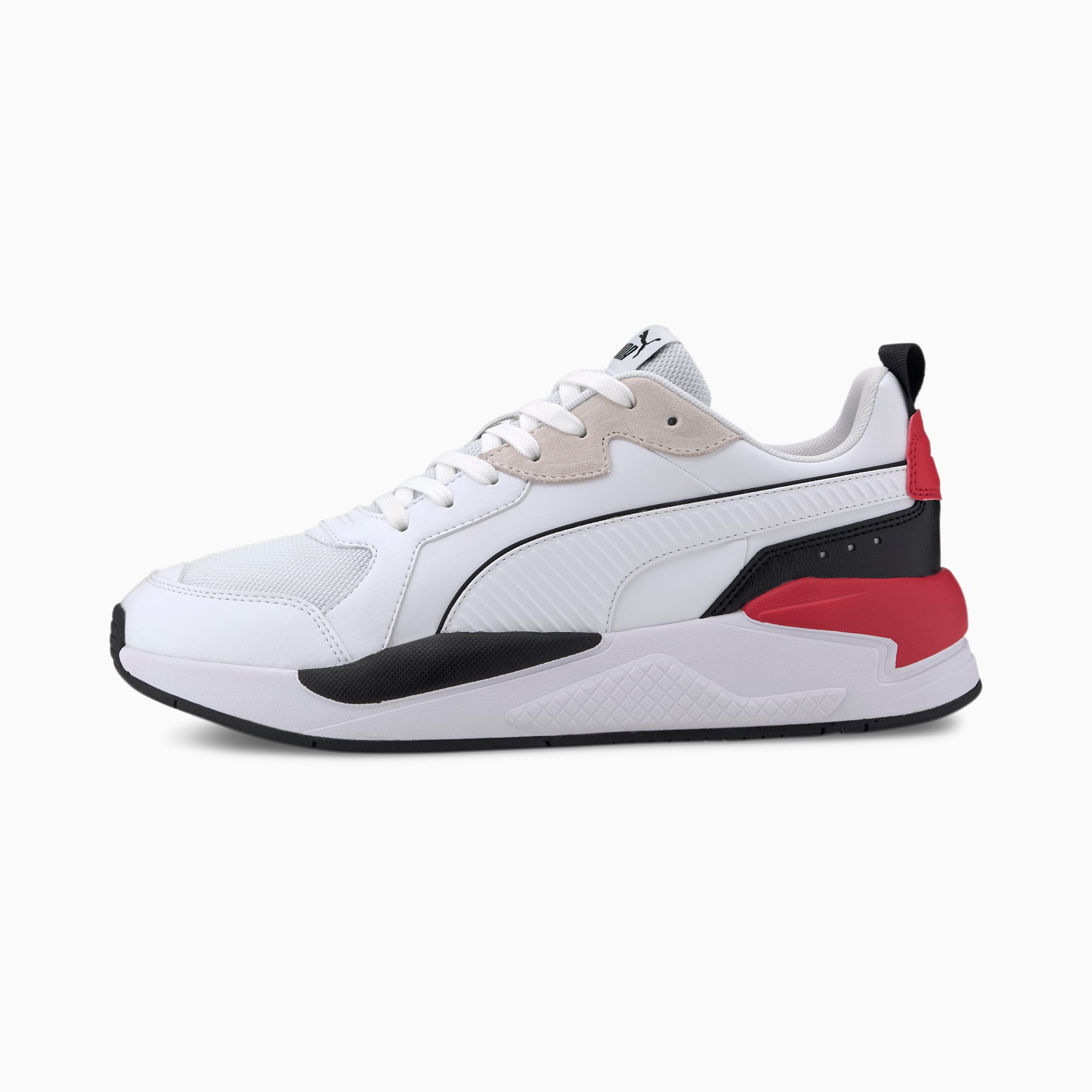 grey and red pumas