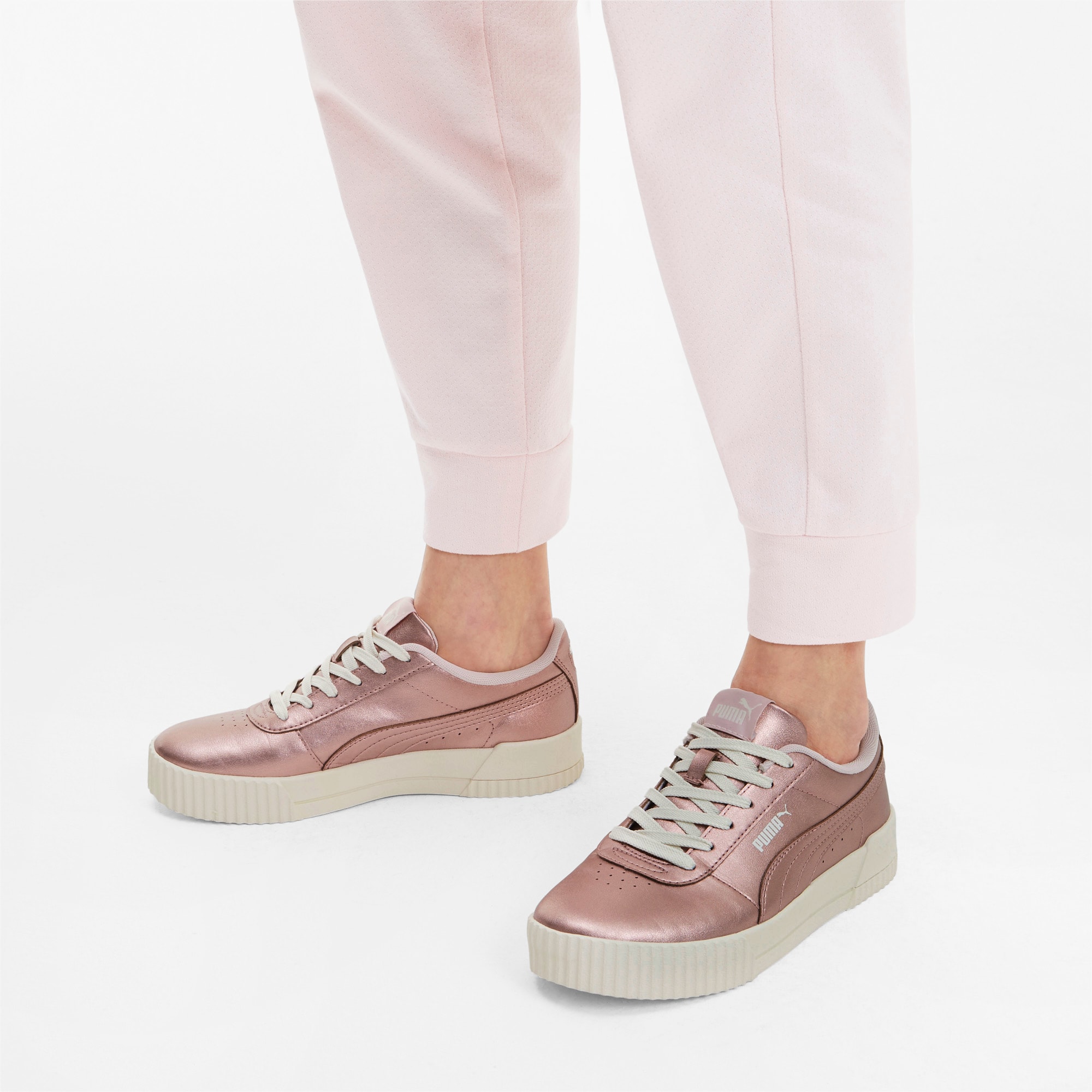 puma carina metallic sneakers
