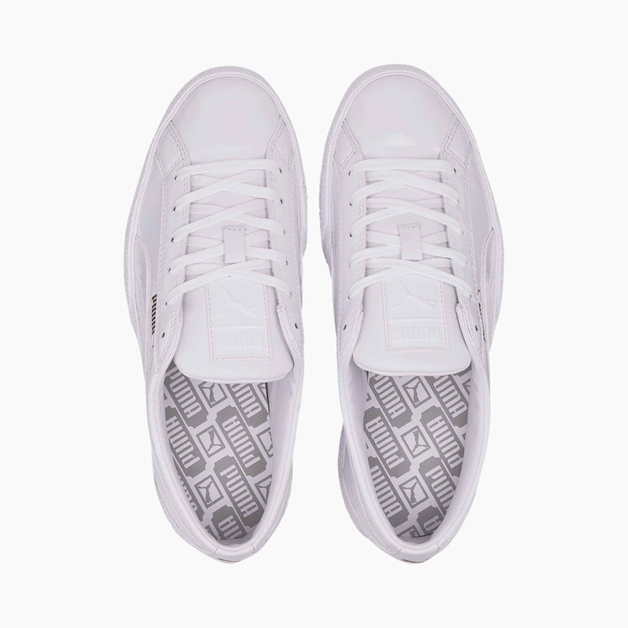 womens patent trainers