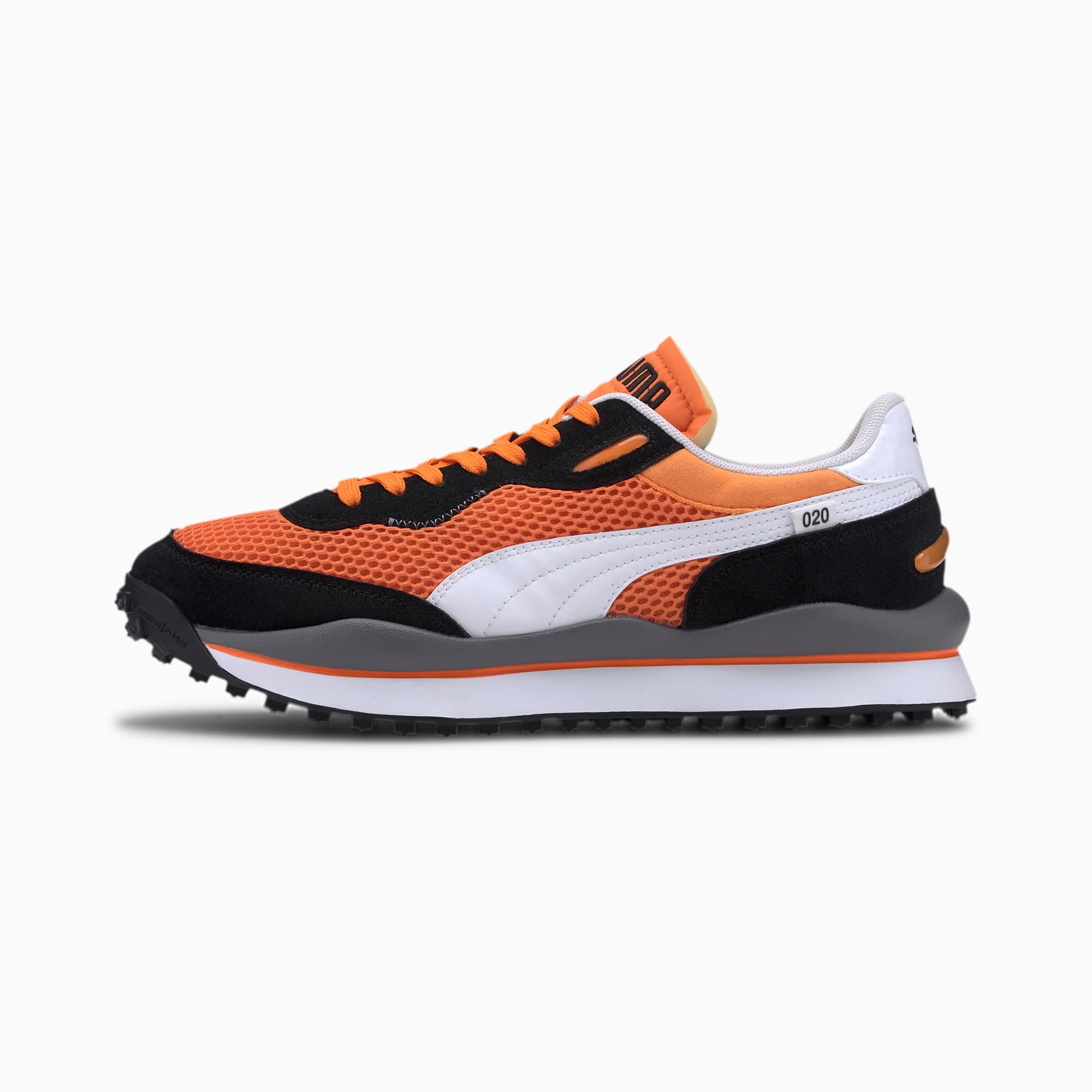 black and orange puma sneakers