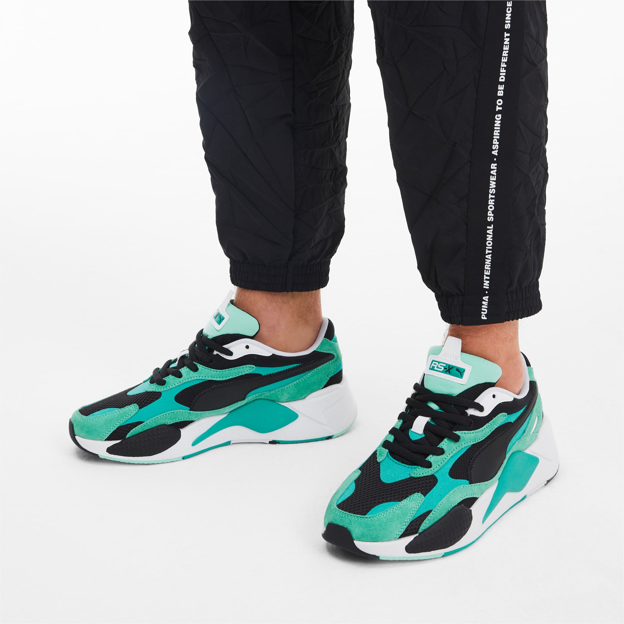 puma rs black green