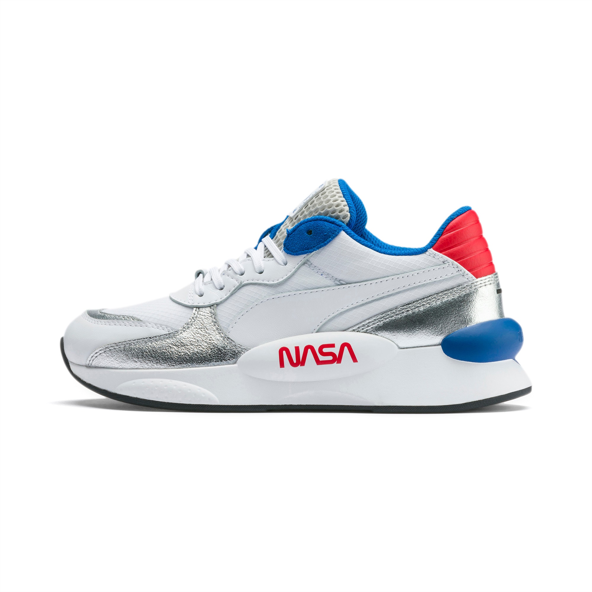 RS 9.8 Space Explorer Youth Trainers, Puma White-Puma Silver, large-SEA