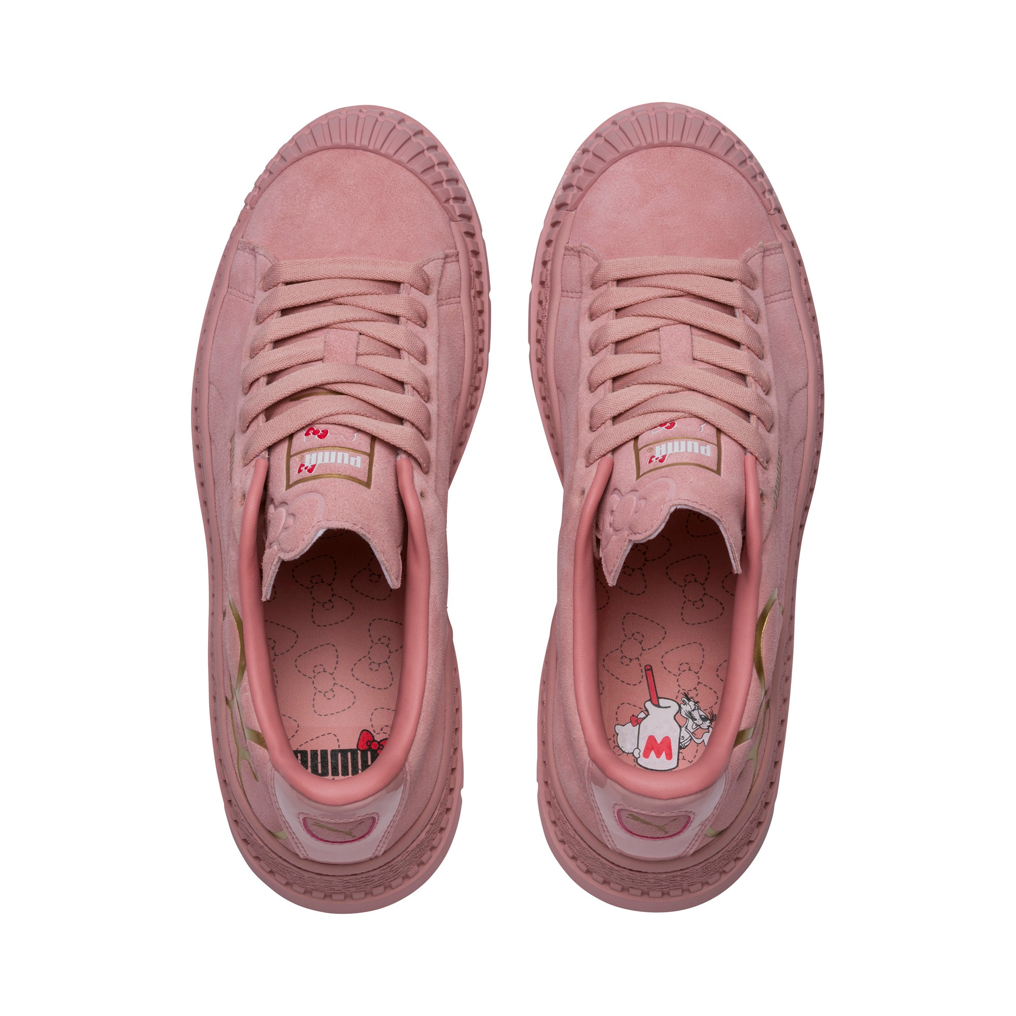 puma pink and gold trainers