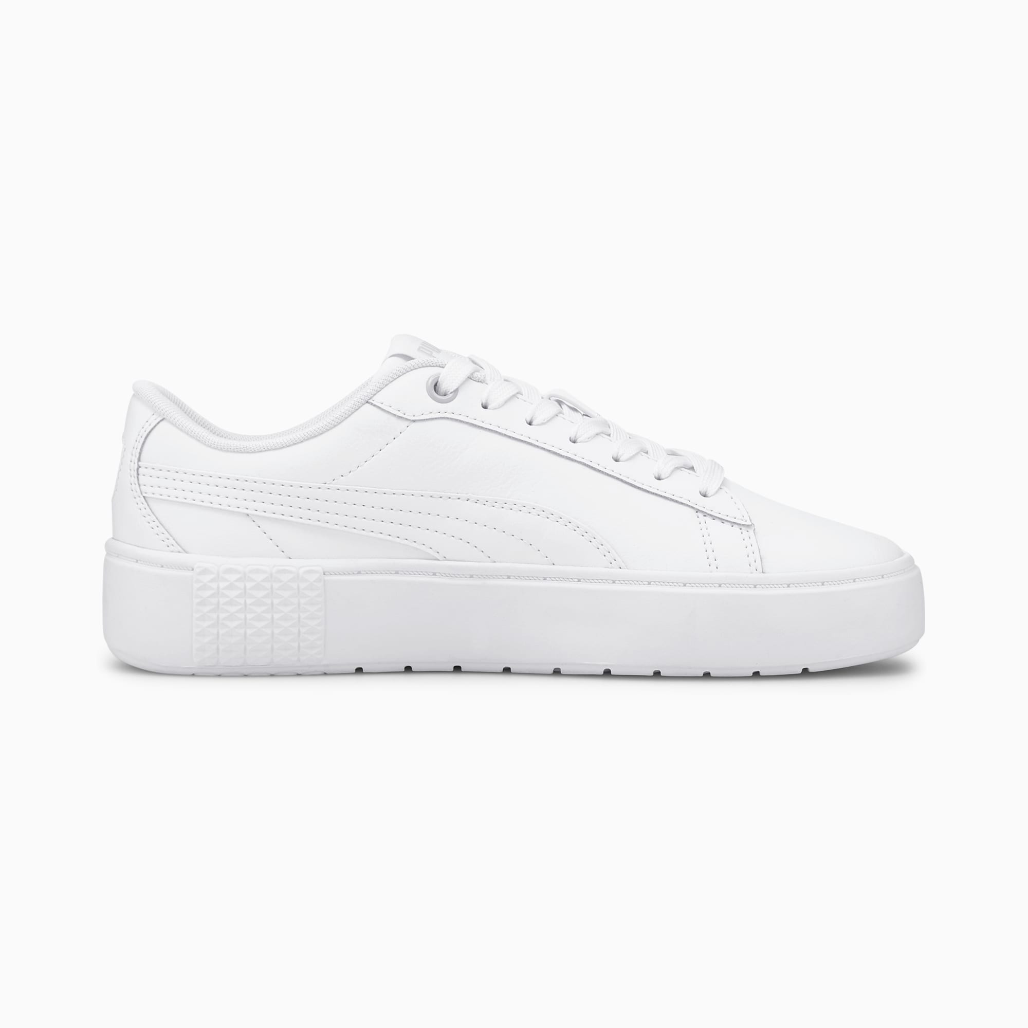 Puma Women's Smash Platform V2 Sneaker (10, White)