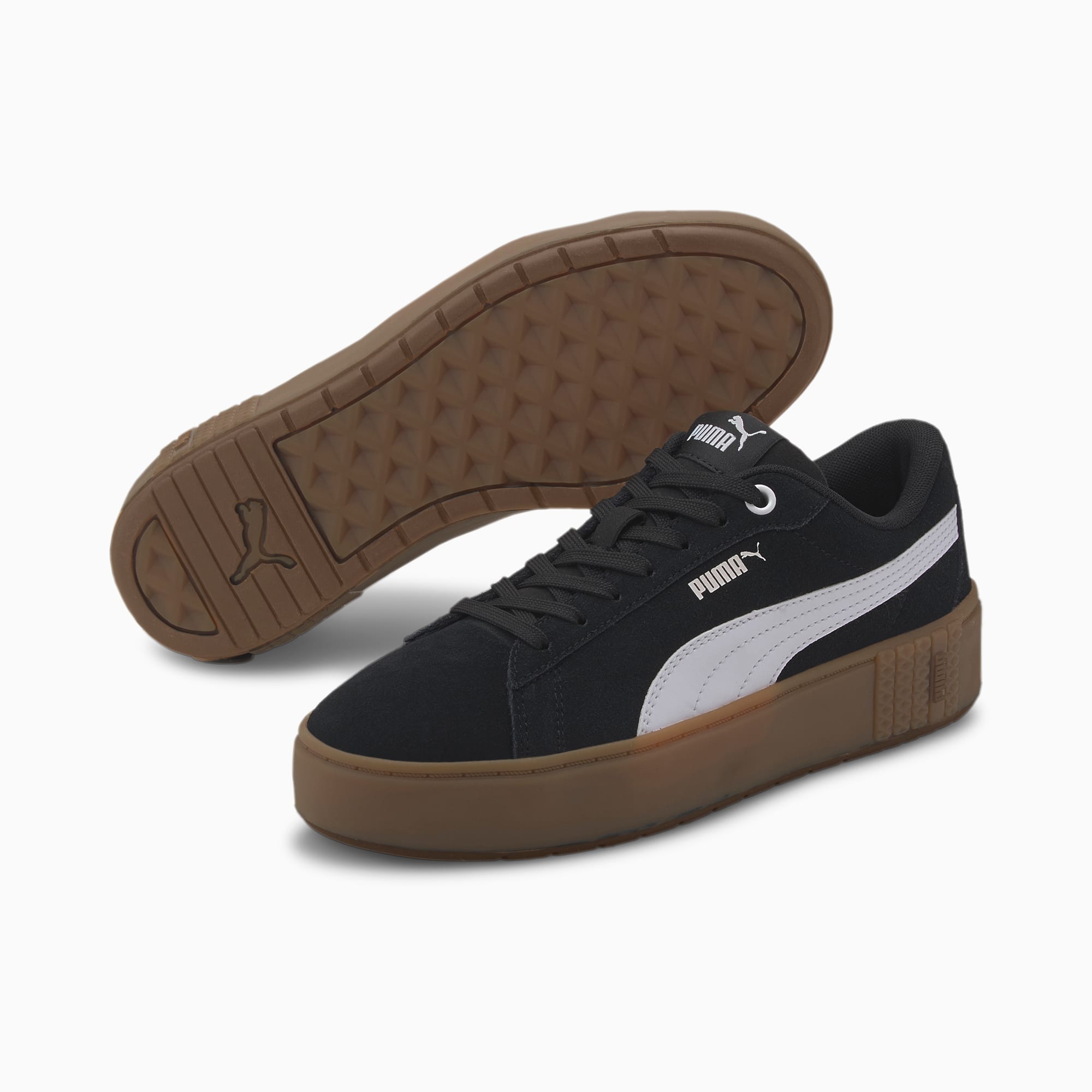 puma smash platform suede trainer