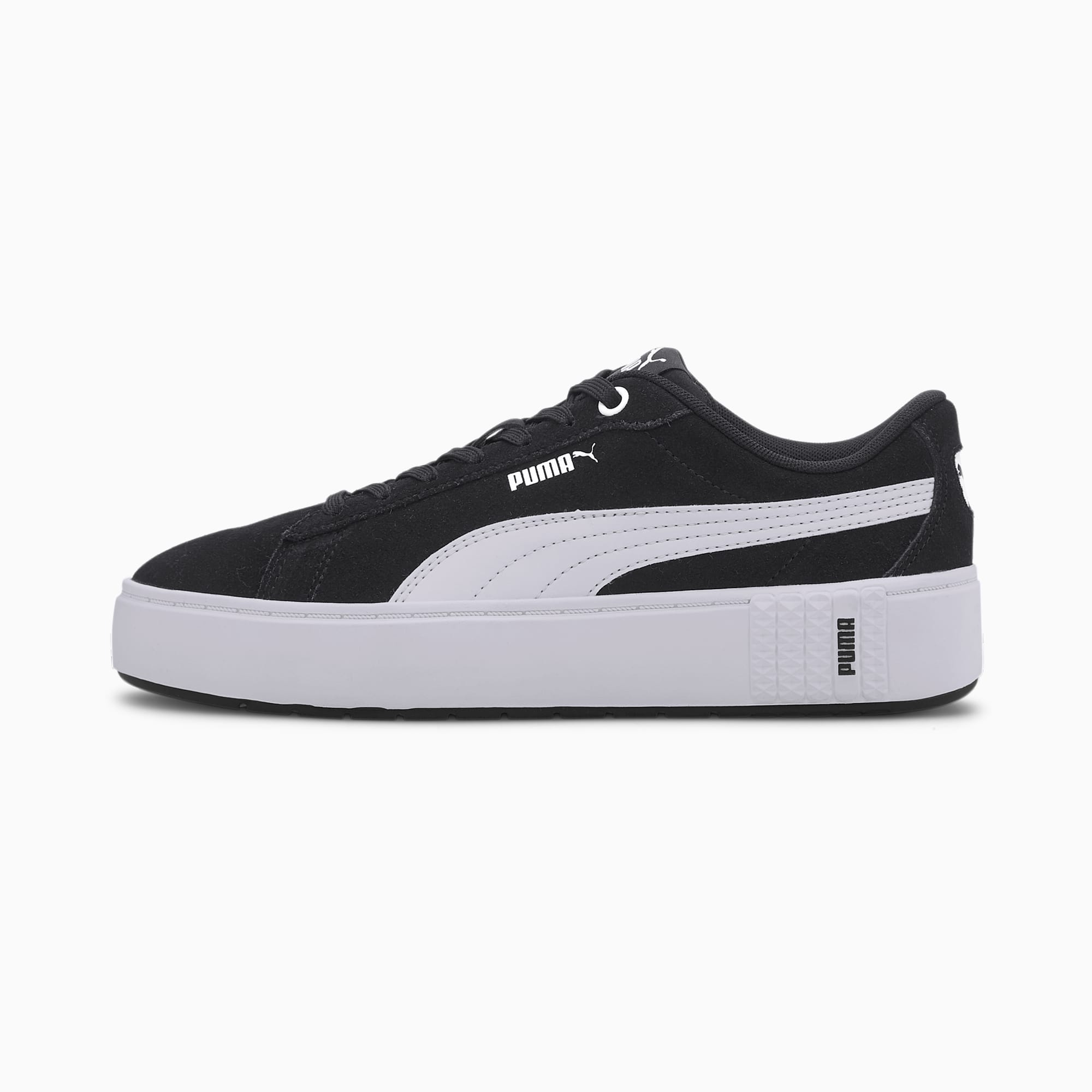 white platform puma sneakers