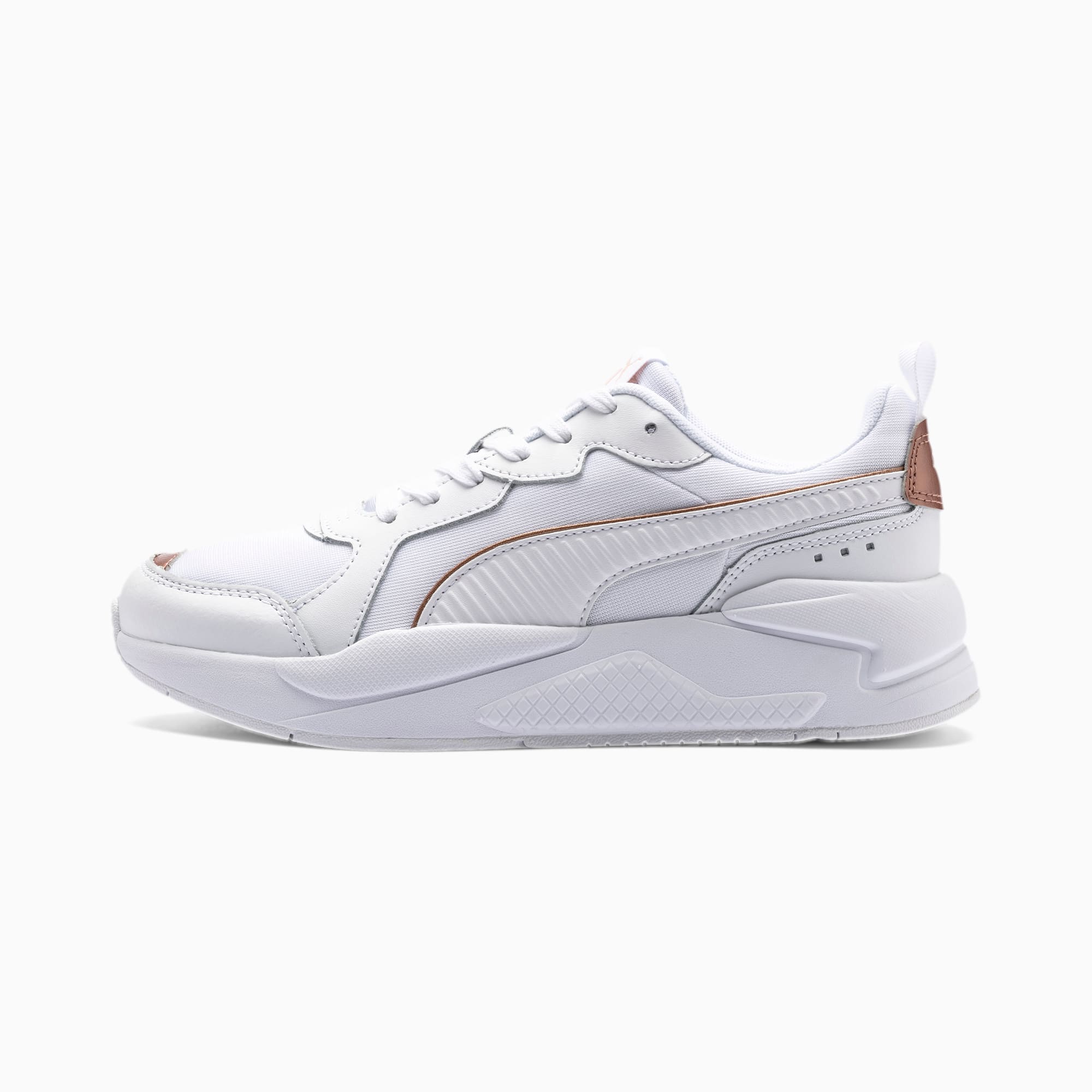 puma white and gold trainers