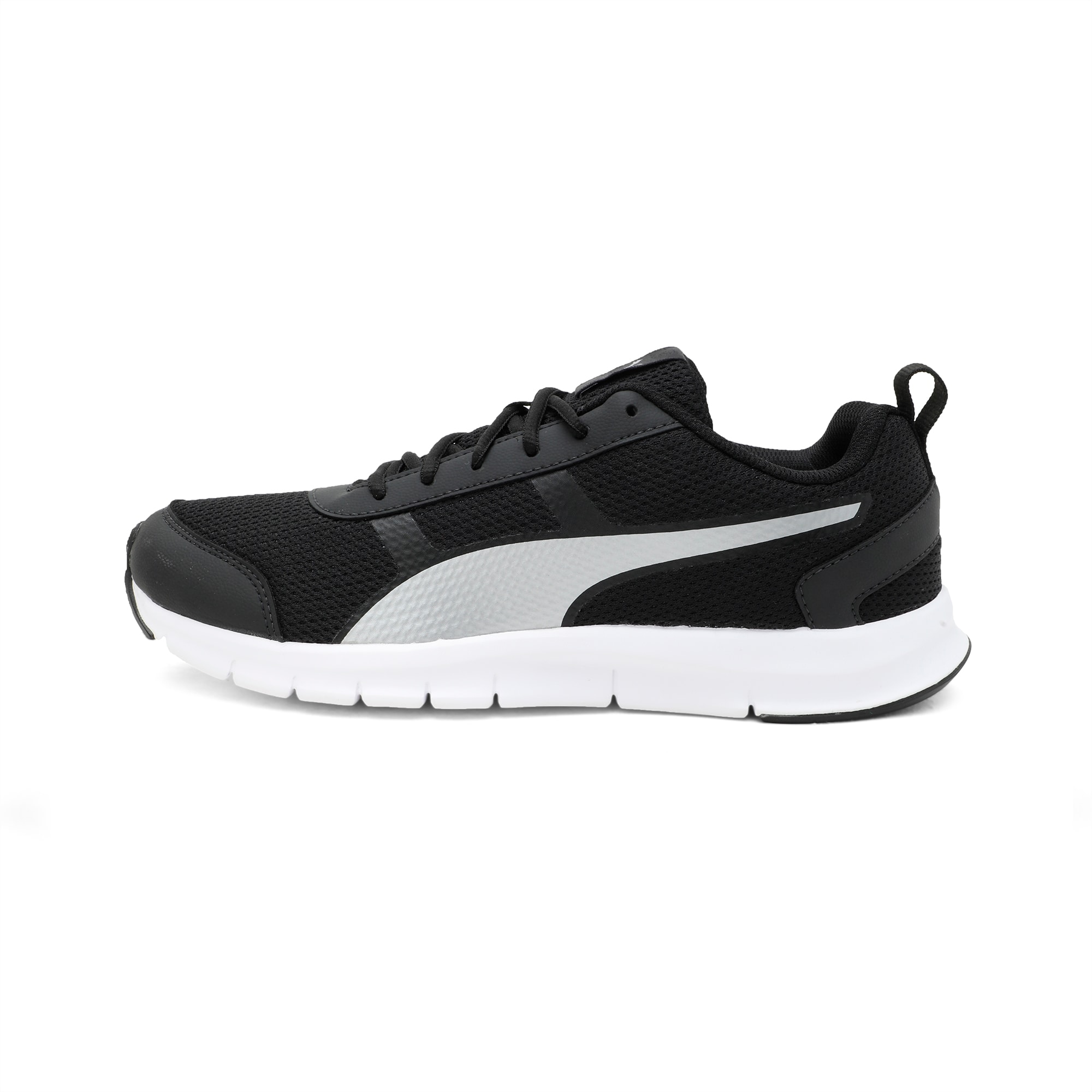 puma men black mesh running shoes