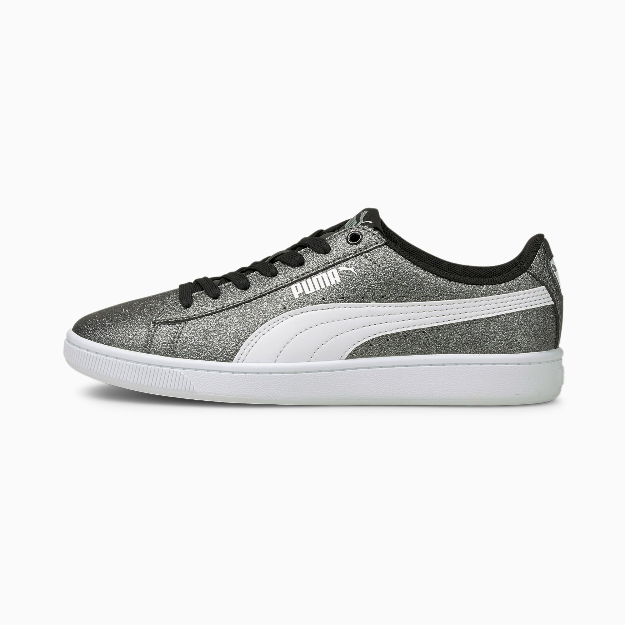 silver glitter puma trainers