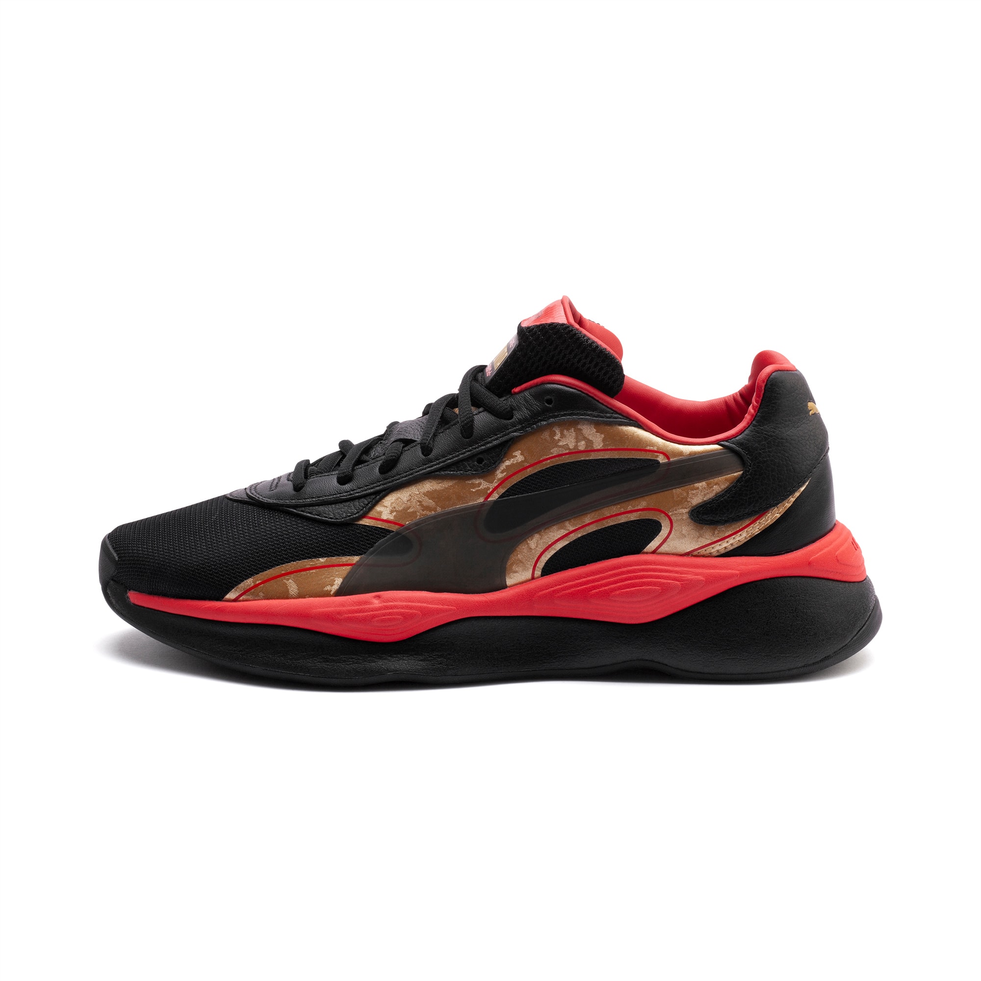 puma black gold trainers