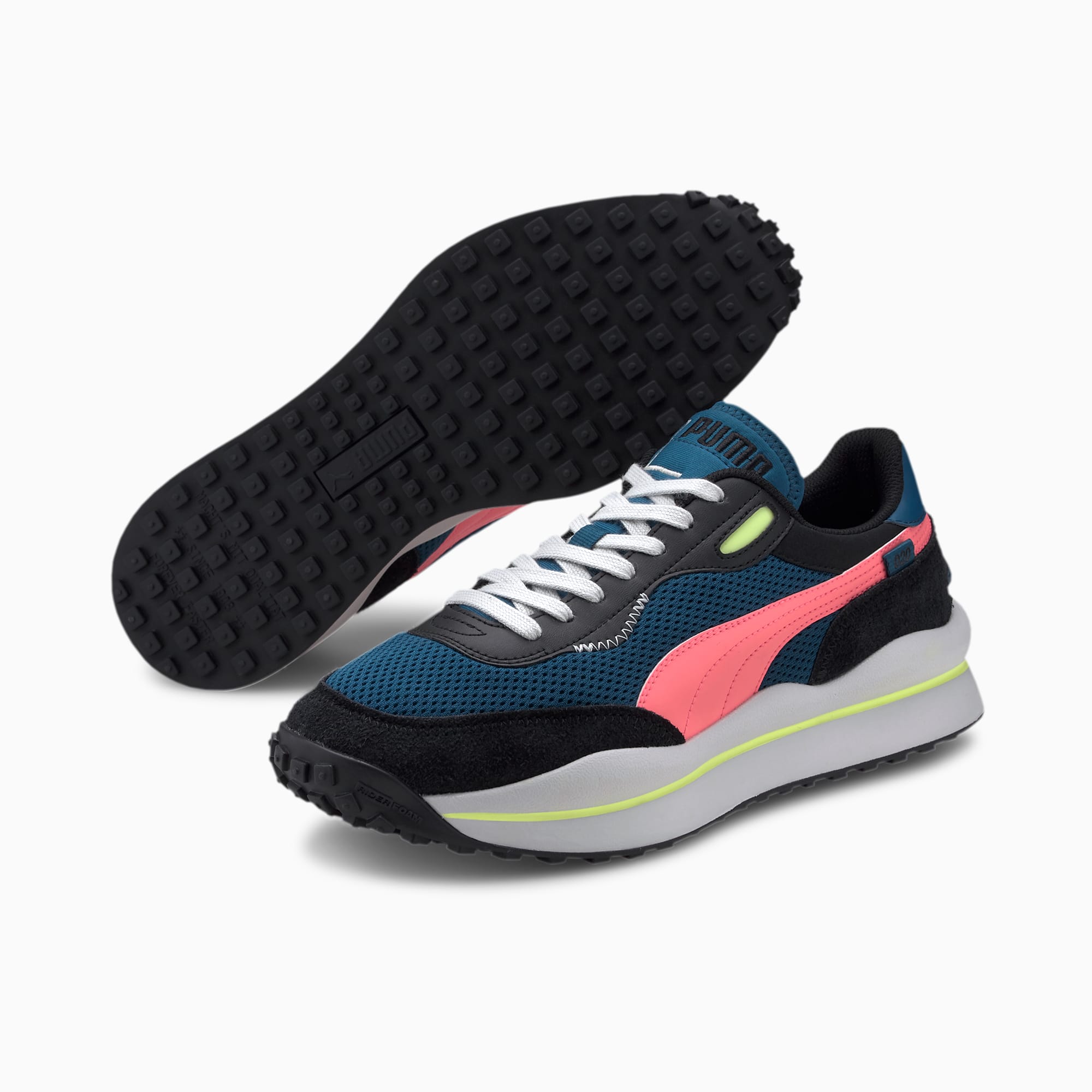 Puma公式 スタイル ライダー ネオ アーカイブ スニーカー 男女兼用 ローカット Digi Blue Puma Black プーマ メンズ スニーカー プーマ