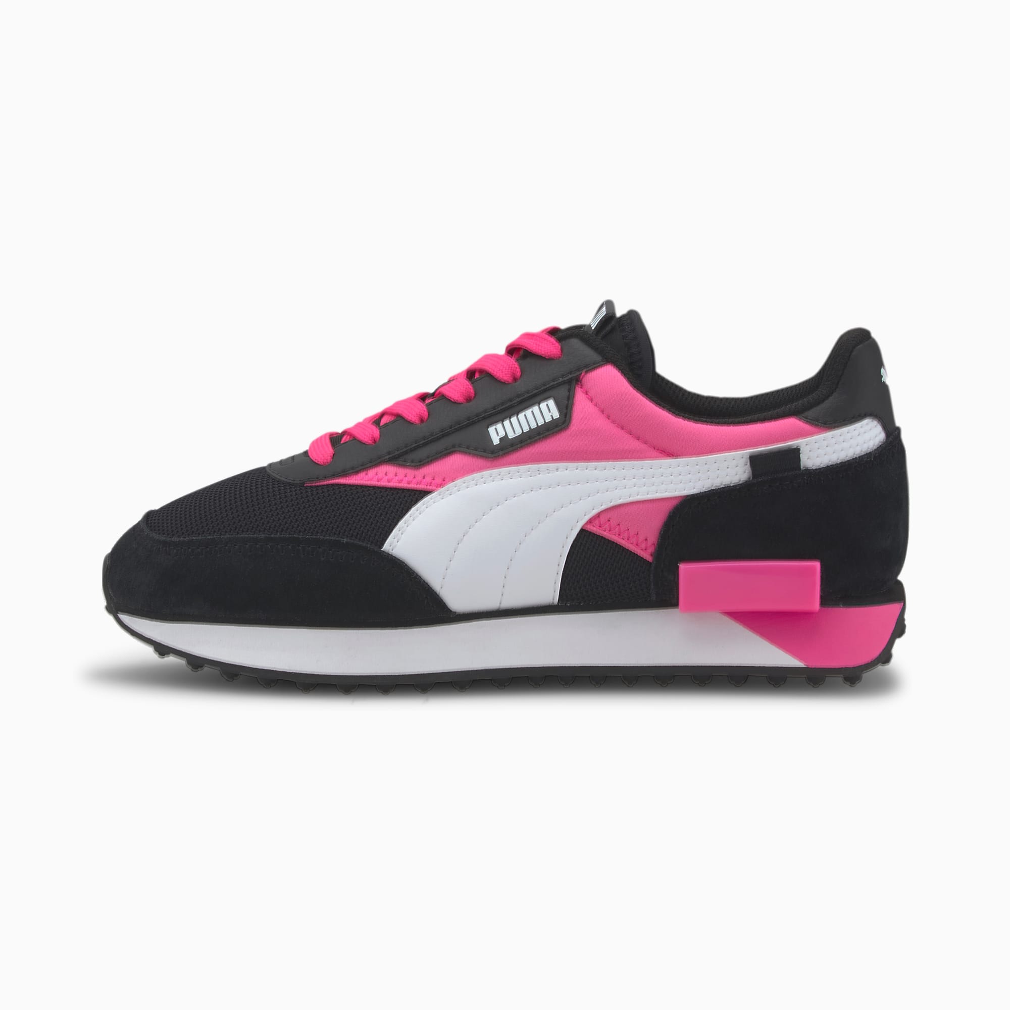 puma black and pink trainers