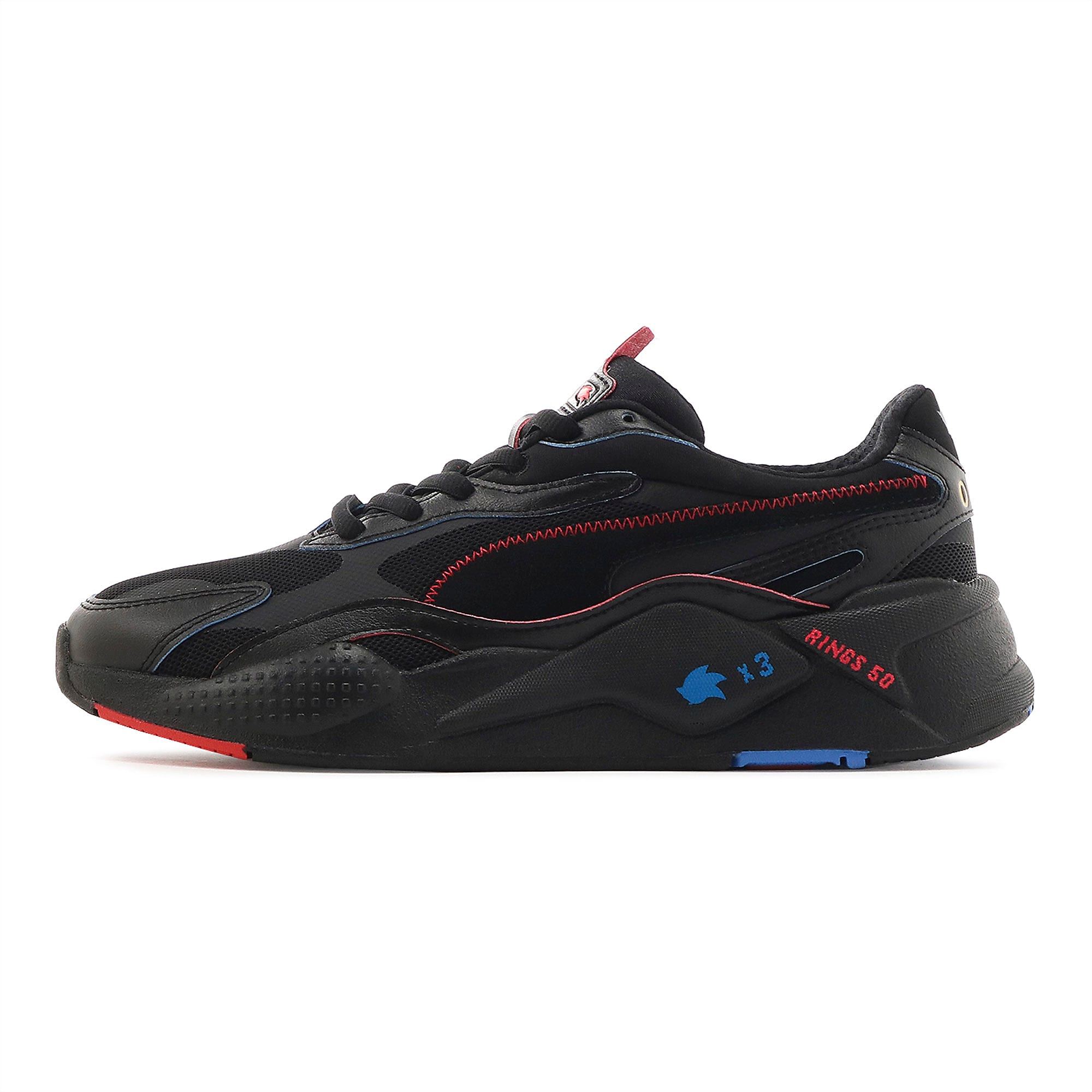 PUMA x SONIC RS-X³ Black Trainers, Puma Black, large-SEA