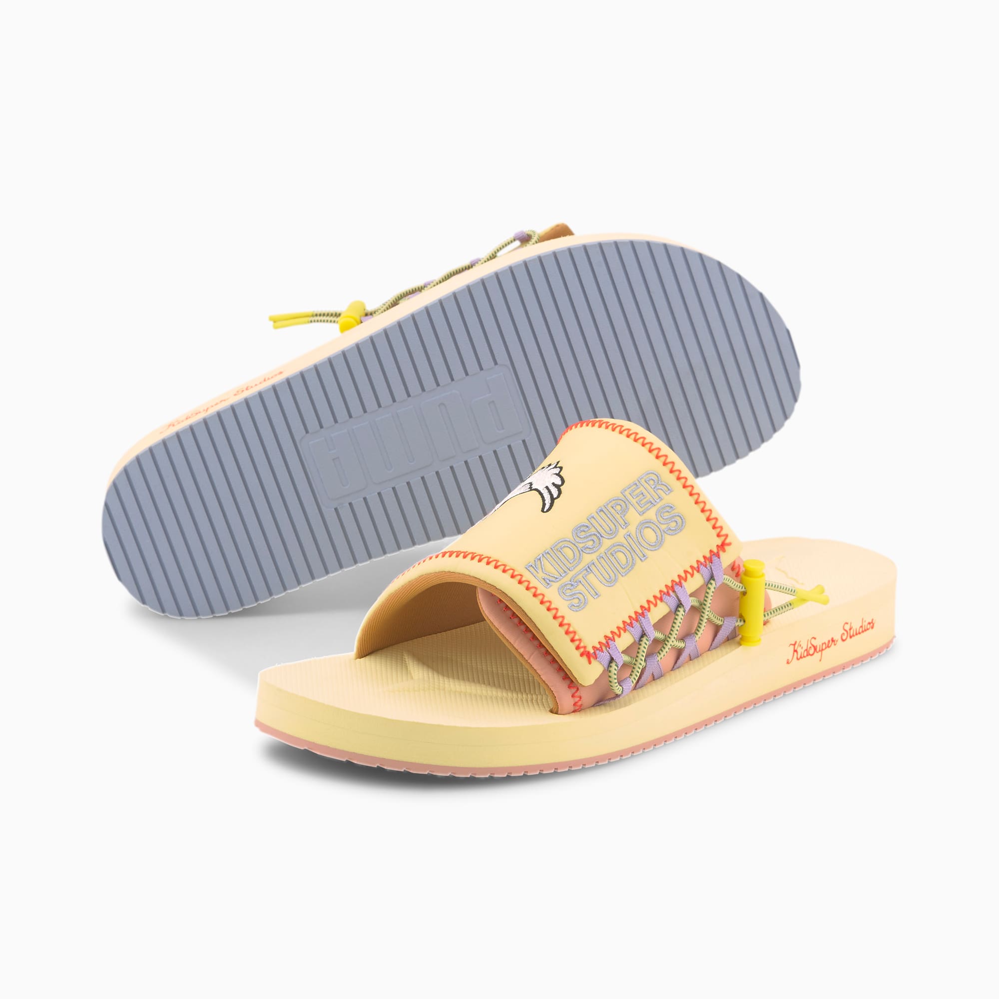 puma yellow sandals