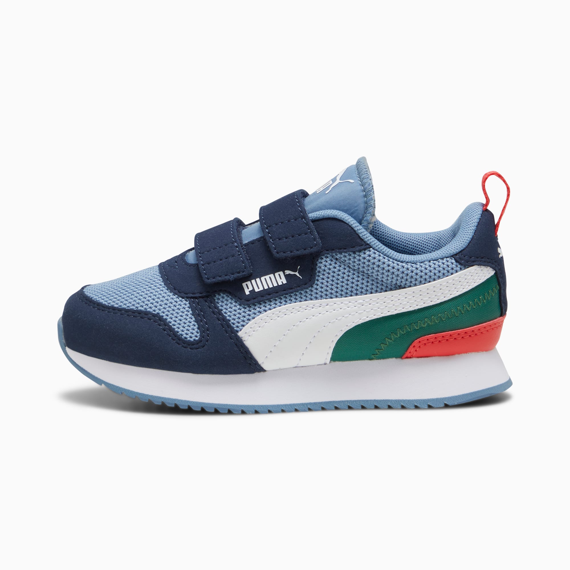 R78 Kids' Trainers, Club Navy-Vine Green-Club Red, large-SEA