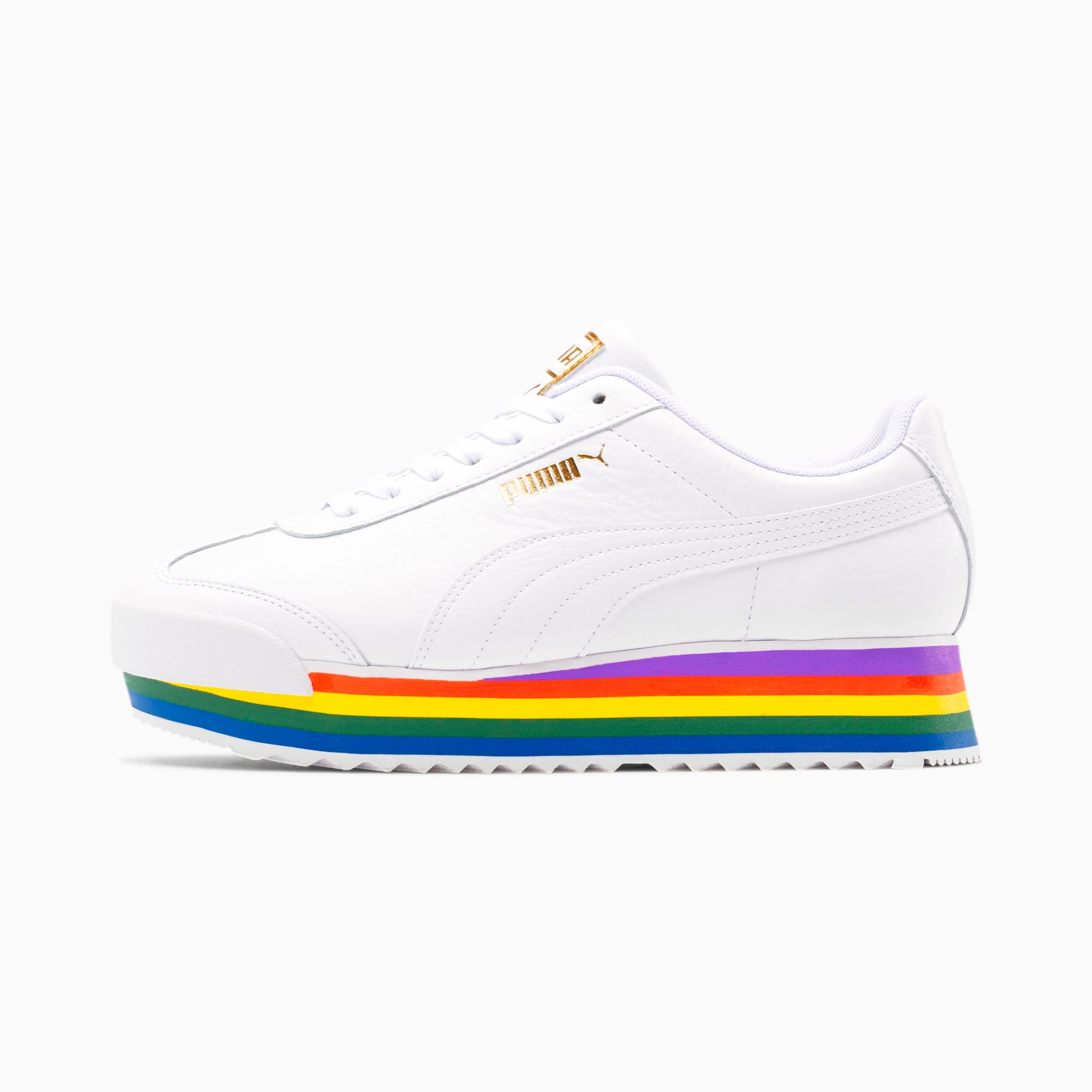 all white puma roma shoes