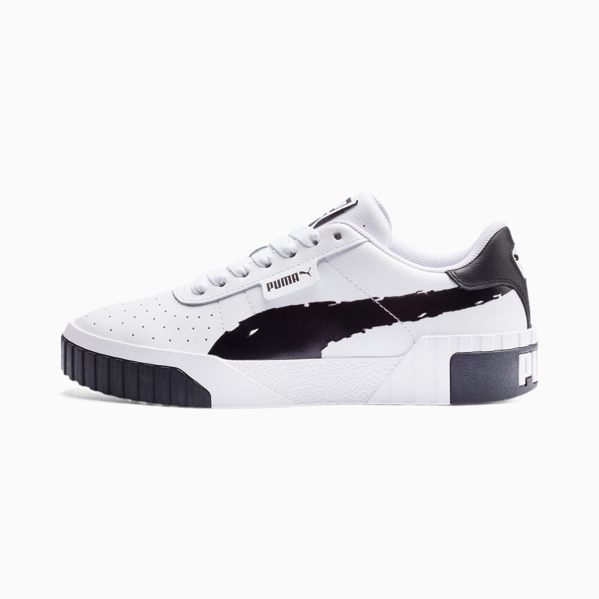 Scarpe da ginnastica da donna spazzolate Cali | Puma Black-Puma White | PUMA  San Valentino | PUMA Italia