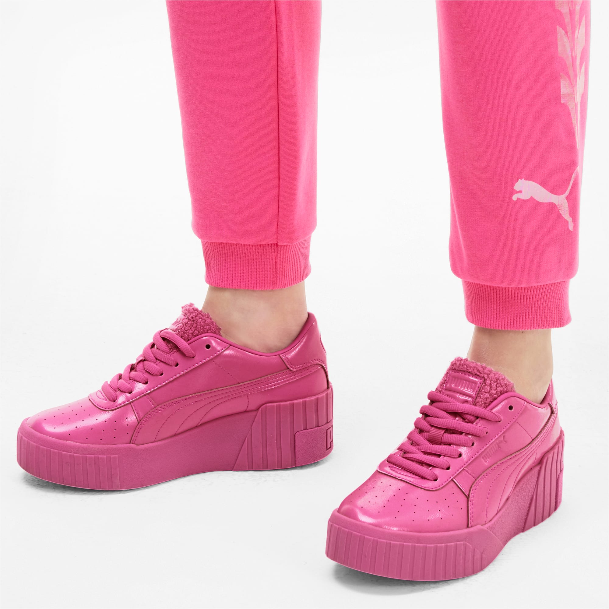 pink wedge sneakers