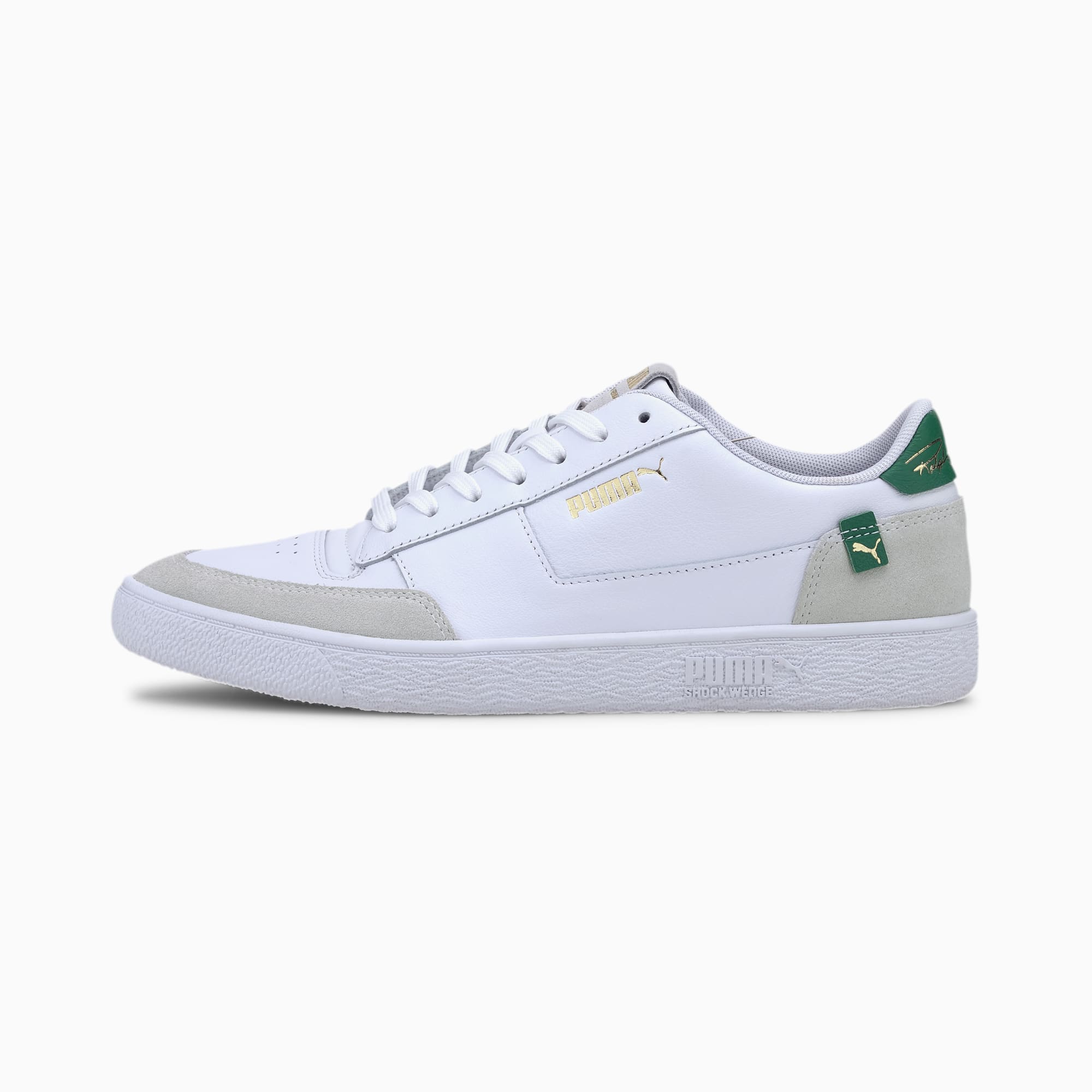 Puma ralph sampson mc clean trainers in white and green clearance