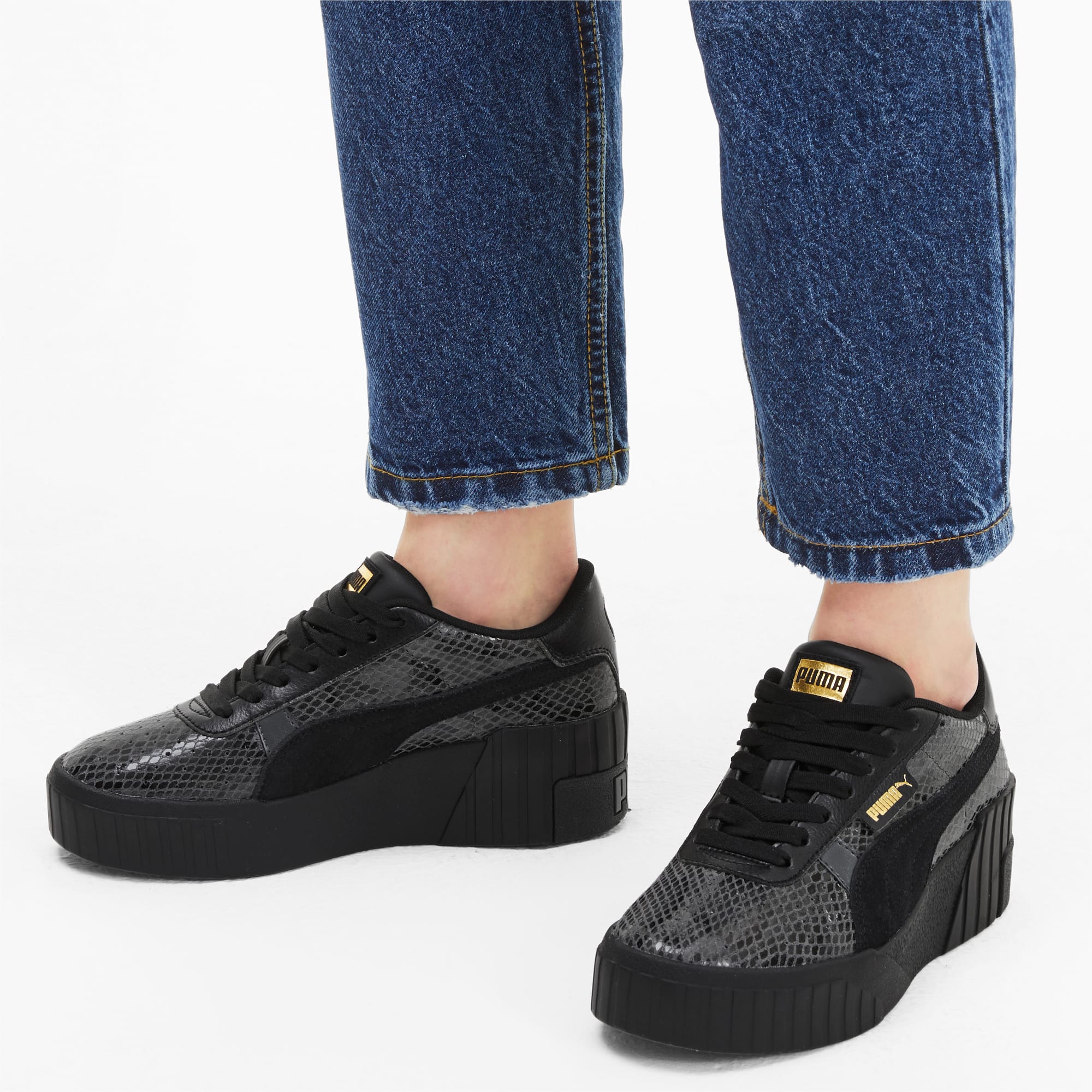 puma wedges sneakers black