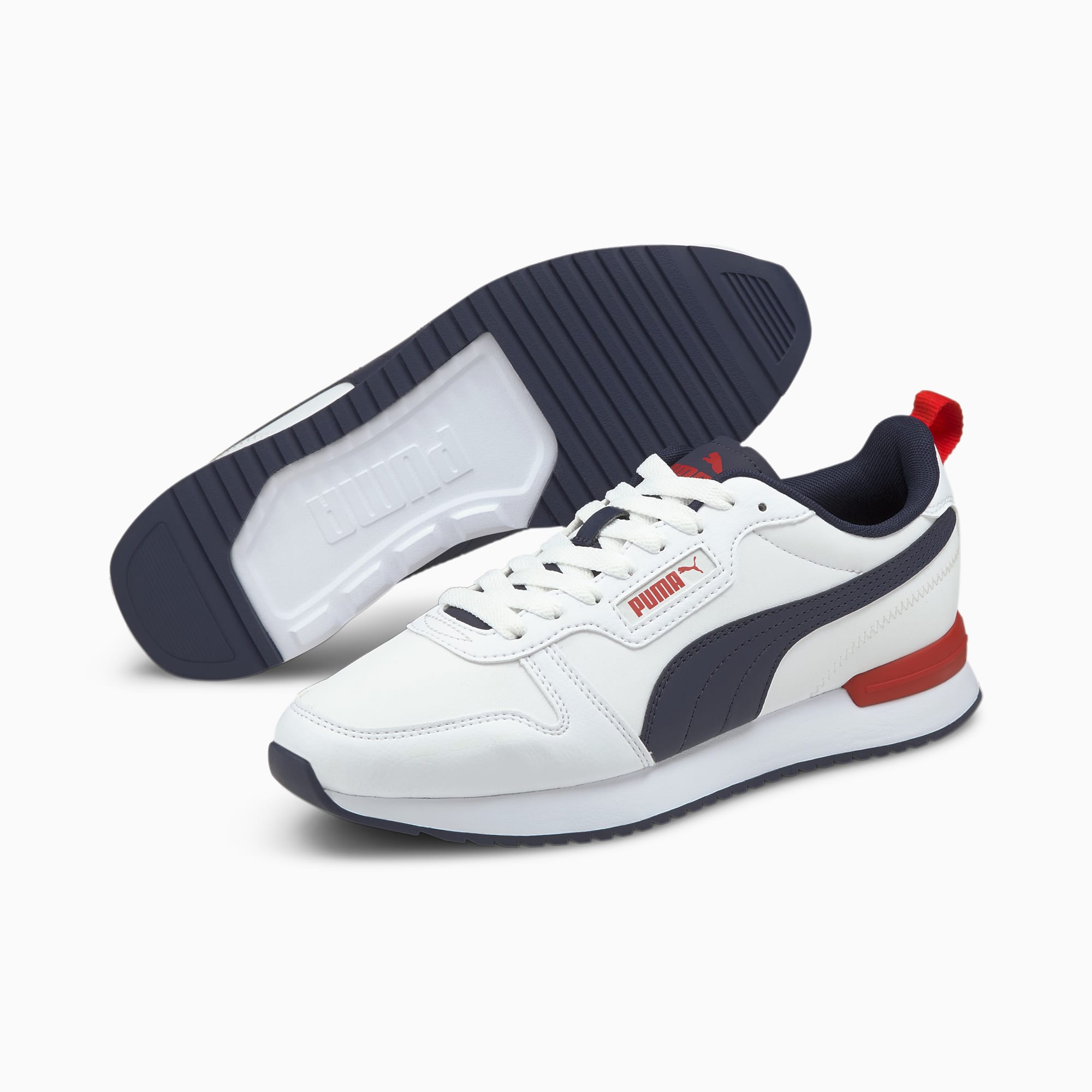 R78 Trainers, Puma White-Peacoat, large