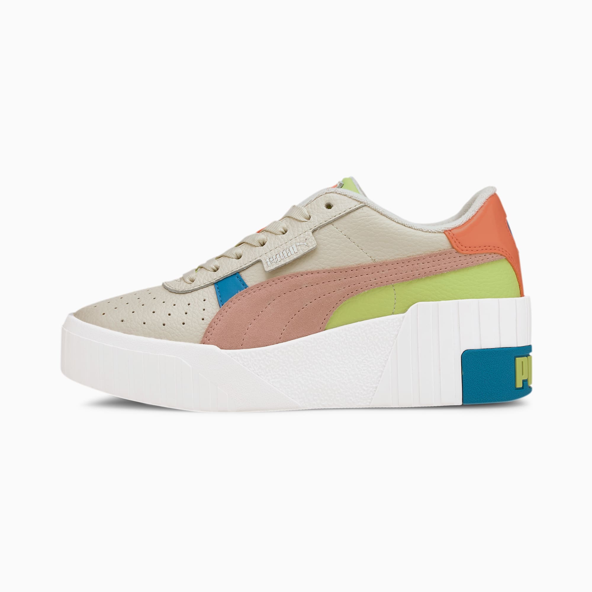 white platform puma sneakers